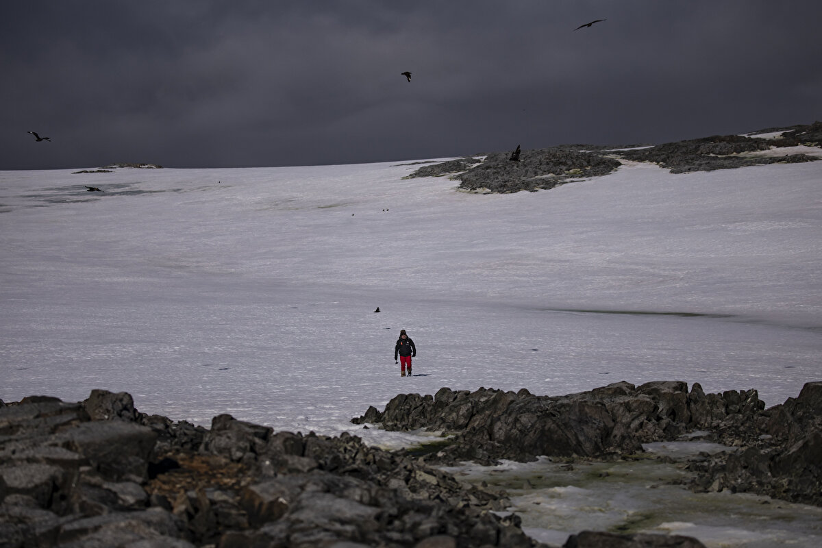 Penola Boğazı ve Grandidier Kanalı'nda bulunan büyük ve parçalanmış buz dağları, geminin düz bir hatta ilerlemesini zorlaştırdı. Buz kütleleri ve buz dağlarının arasında seyir yapan Betanzos gemisi, buz kütlelerinin yoğun olduğu alanlarda hızını düşürerek gemi üzerinde bulunan ve buzları gözleyen özel ekibiyle bu noktalardan sorunsuz olarak geçti.<br>