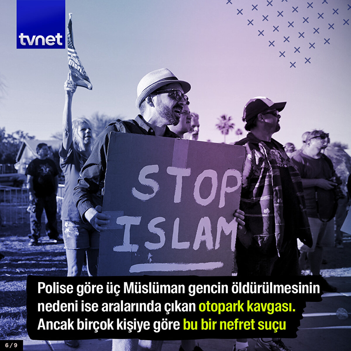 Polise göre üç Müslüman gencin öldürülmesinin nedeni ise aralarında çıkan otopark kavgası. Ancak birçok kişiye göre bu bir nefret suçu.