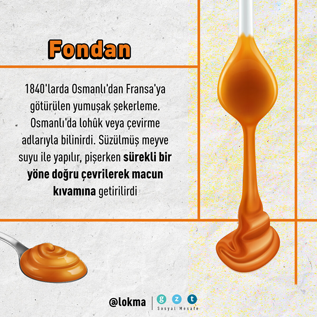 1840'larda Osmanlı'dan Fransa'ya götürülen yumuşak şekerleme. Osmanlı'da lohuk veya çevirme adlarıyla bilinirdi