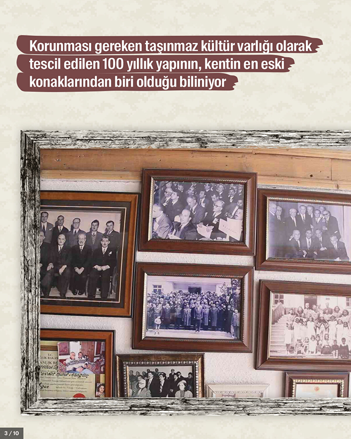 Korunması gereken taşınmaz kültür varlığı olarak tescil edilen 100 yıllık yapının, kentin en eski konaklarından biri olduğu biliniyor