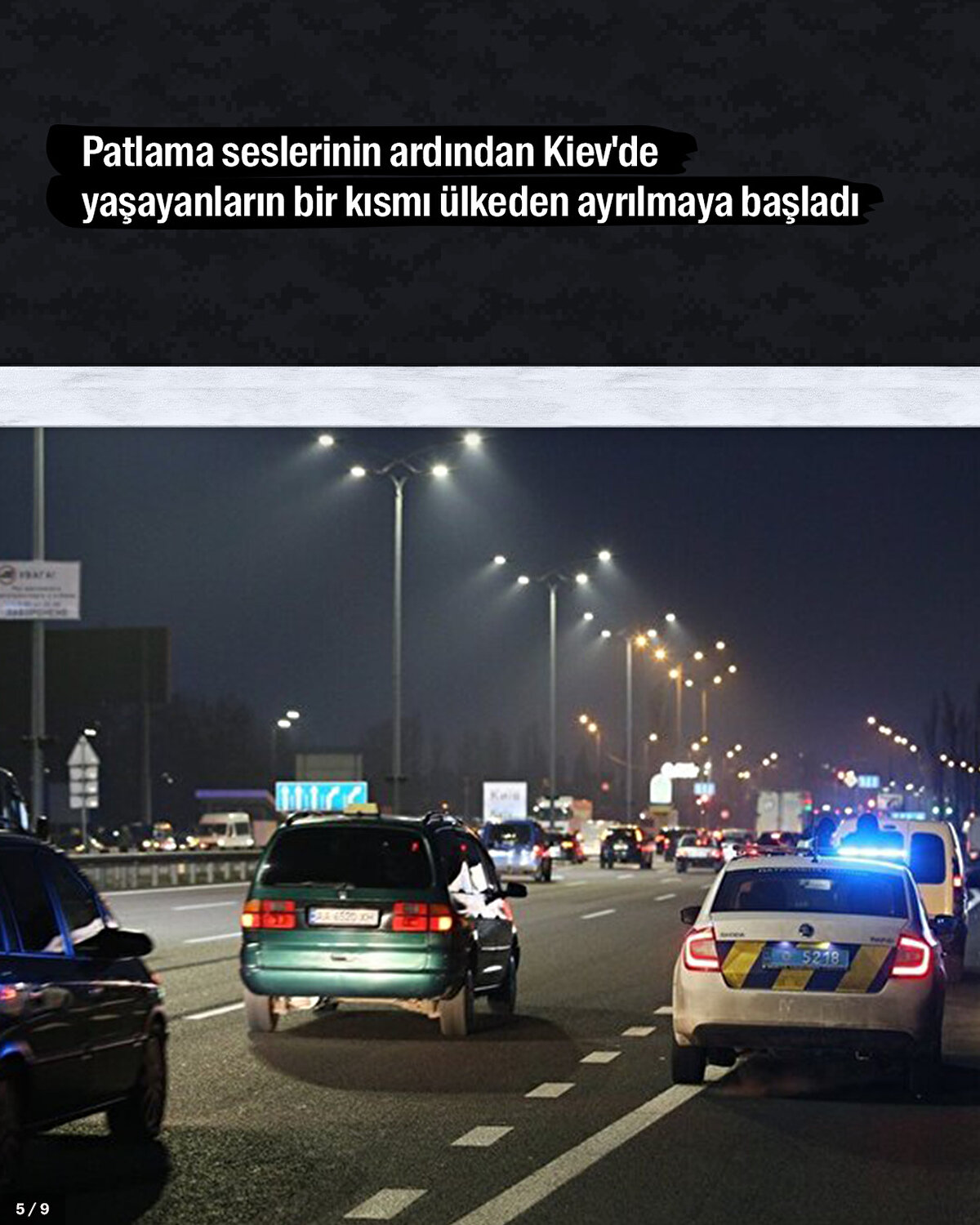 Patlama seslerinin ardından Kiev'de yaşayanların bir kısmı ülkeden ayrılmaya başladı.