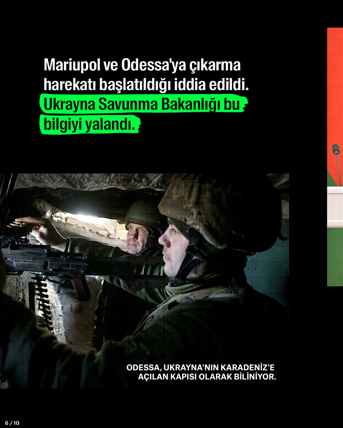 Mariupol ve Odessa'ya çıkarma harekatı başlatıldığı iddia edildi. Odessa Ukrayna'nın Karadeniz'e açılan kapısı olarak biliniyor.