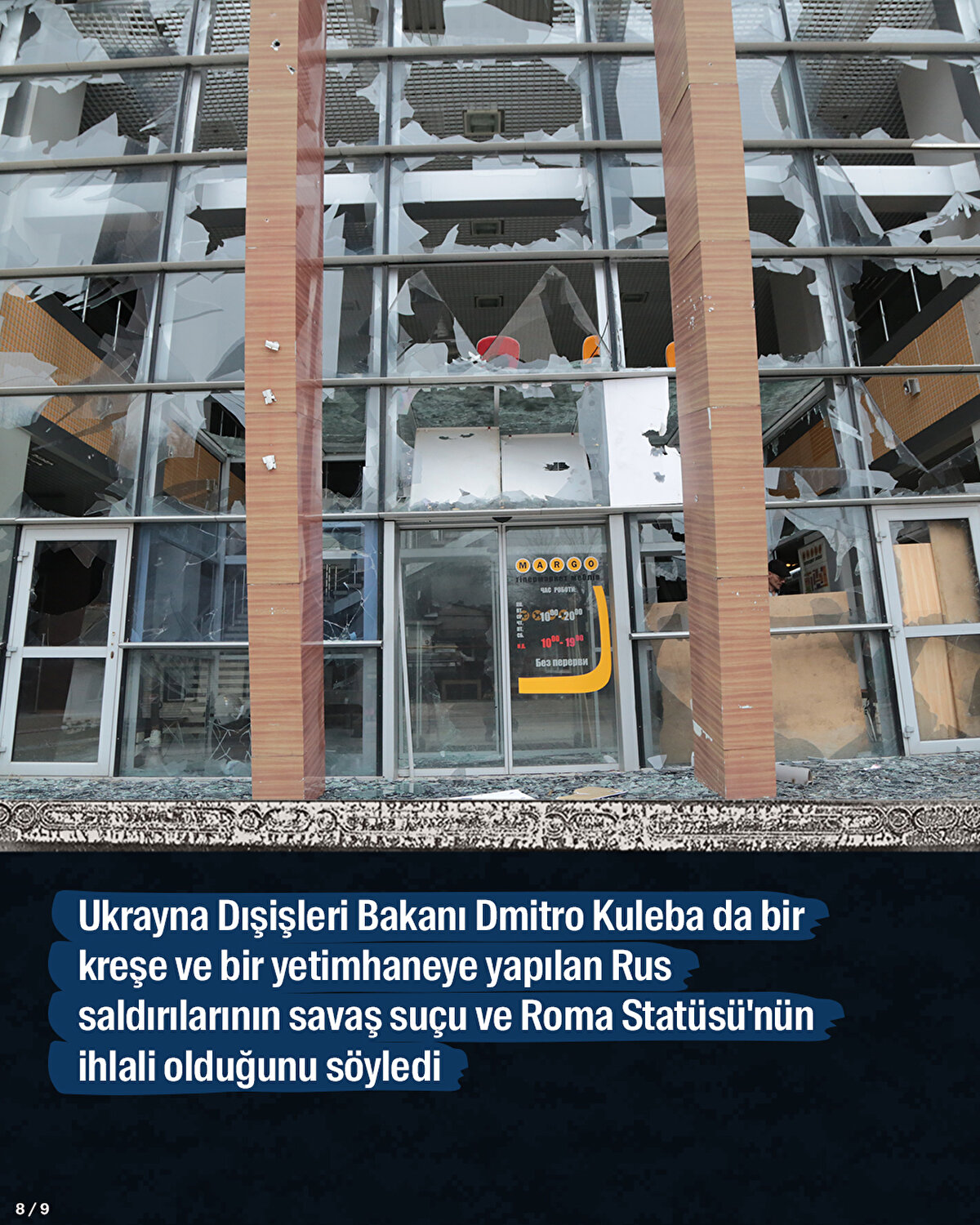 Ukrayna Dışişleri Bakanı Dmitro Kuleba da bir kreşe ve bir yetimhaneye yapılan Rus saldırılarının savaş suçu ve Roma Statüsü'nün ihlali olduğunu söyledi