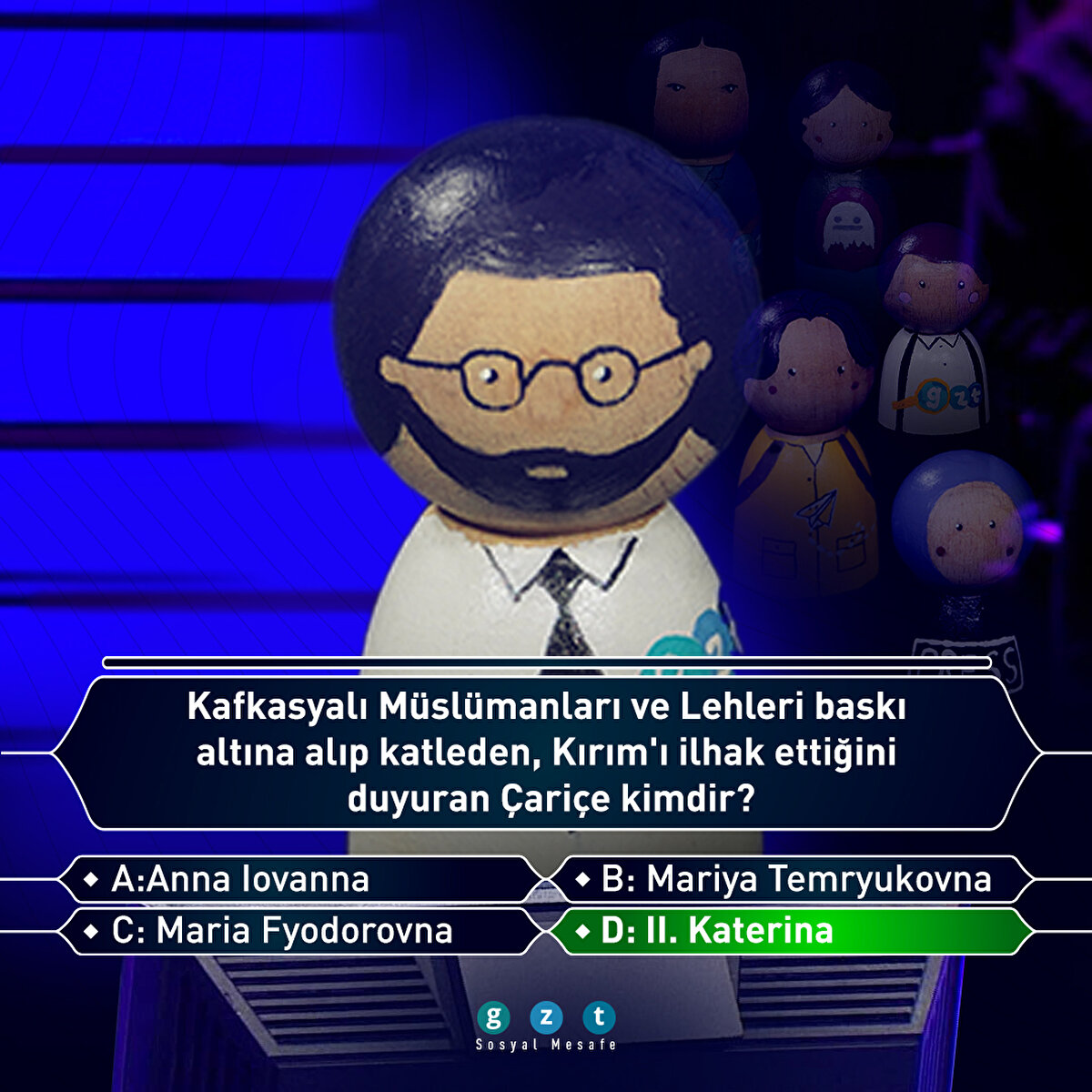 Kafkasyalı Müslümanları ve Lehleri baskı altına alıp katleden, Kırım'ı ilhak ettiğini duyuran Çariçe II. Katerina'ydı