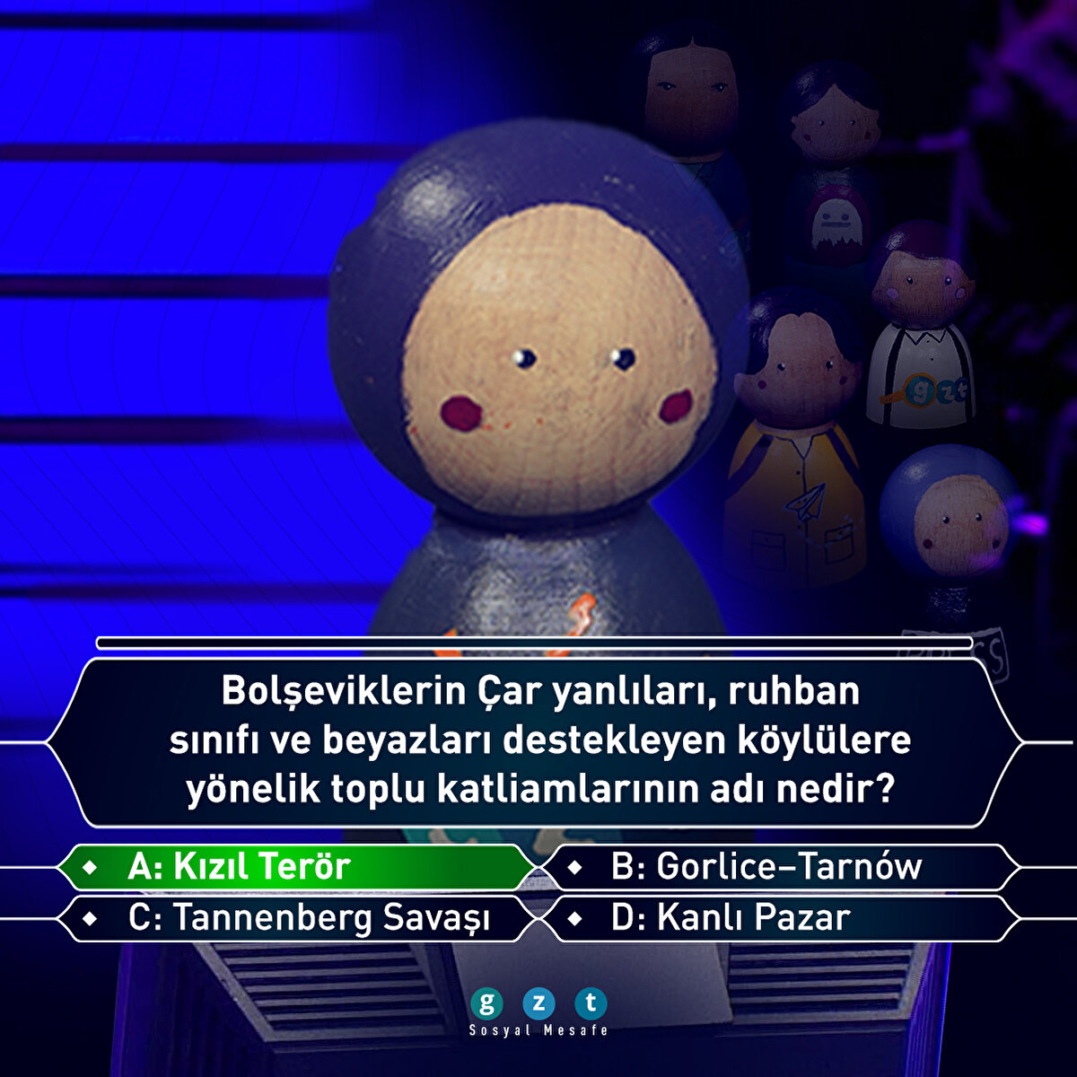 Bolşeviklerin çar yanlıları, ruhban sınıfı ve beyazları destekleyen köylülere yönelik toplu katliamlarının adı Kızıl Terör'dü