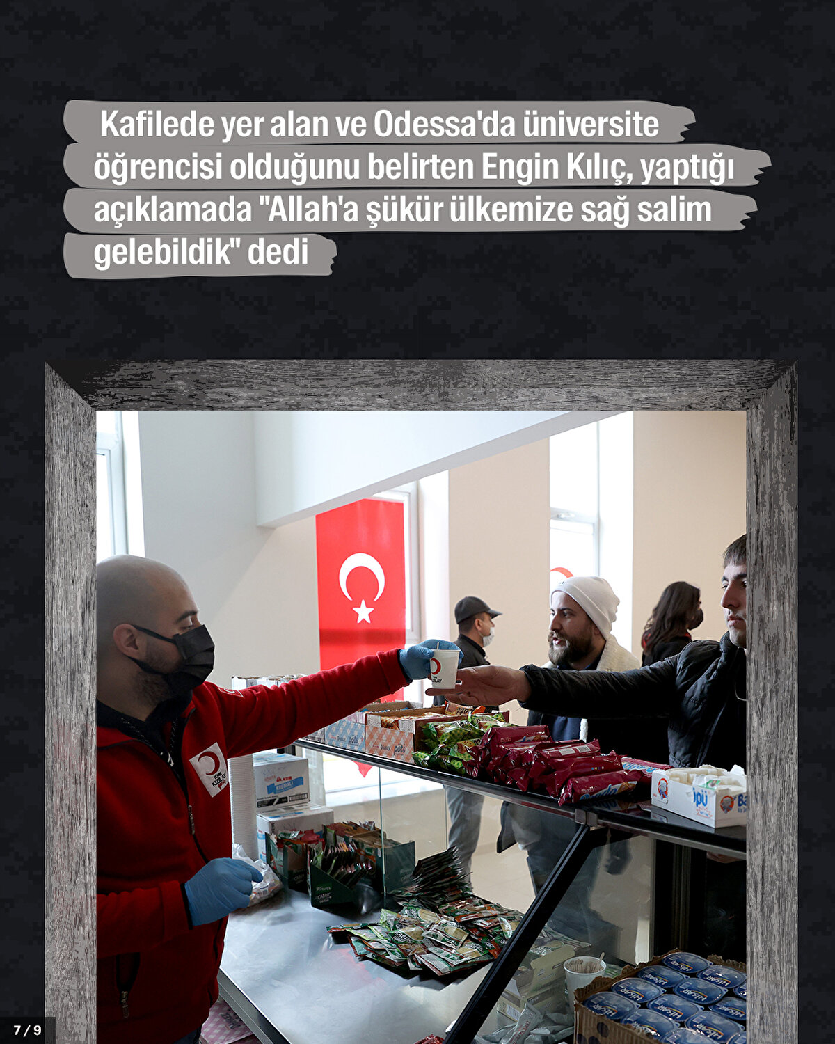 Kafilede yer alan ve Odessa'da üniversite öğrencisi olduğunu belirten Engin Kılıç, yaptığı açıklamada "Allah'a şükür ülkemize sağ salim gelebildik" dedi.