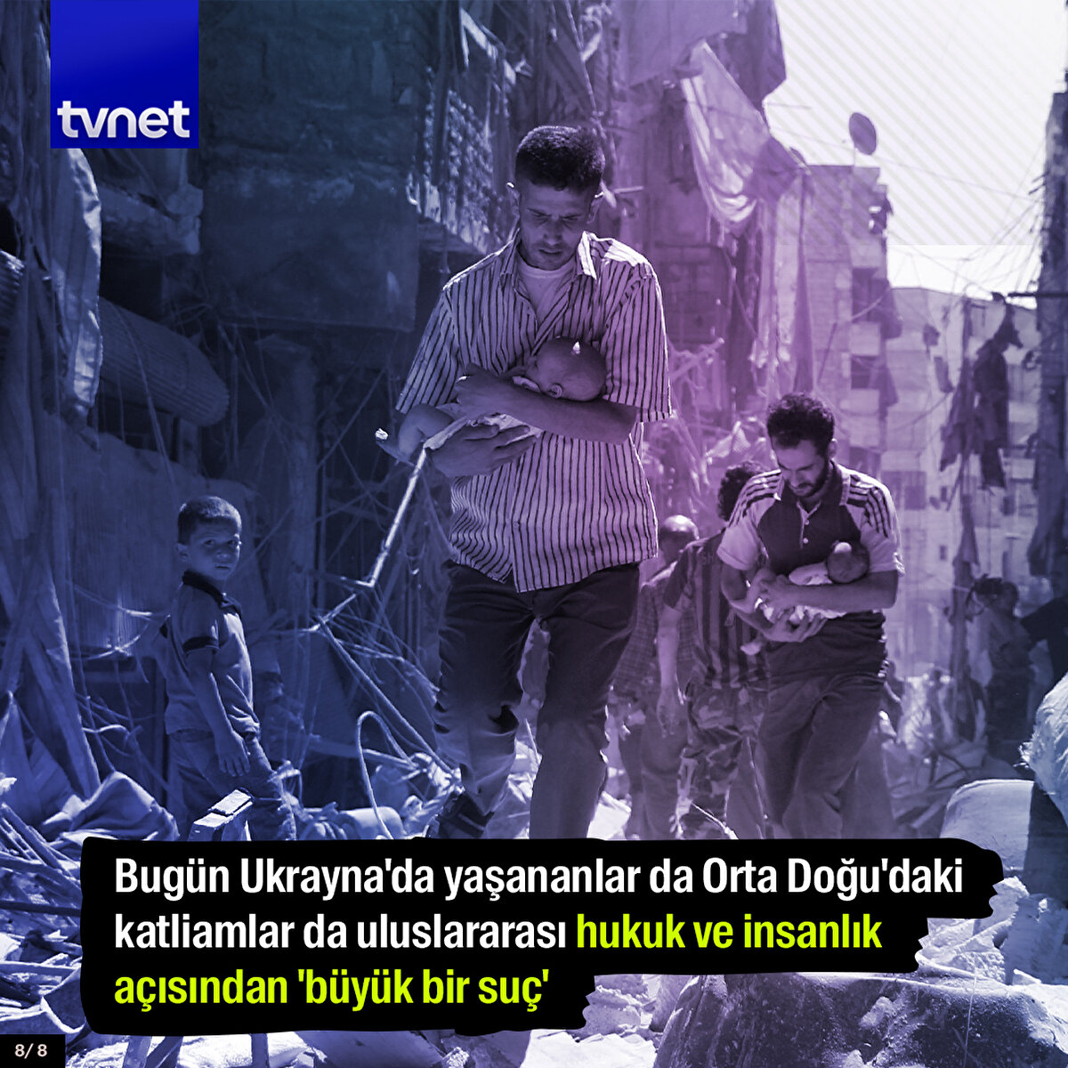 Bugün Ukrayna'da yaşananlar da Orta Doğu'daki katliamlar da uluslararası hukuk ve insanlık açısından 'büyük bir suç'