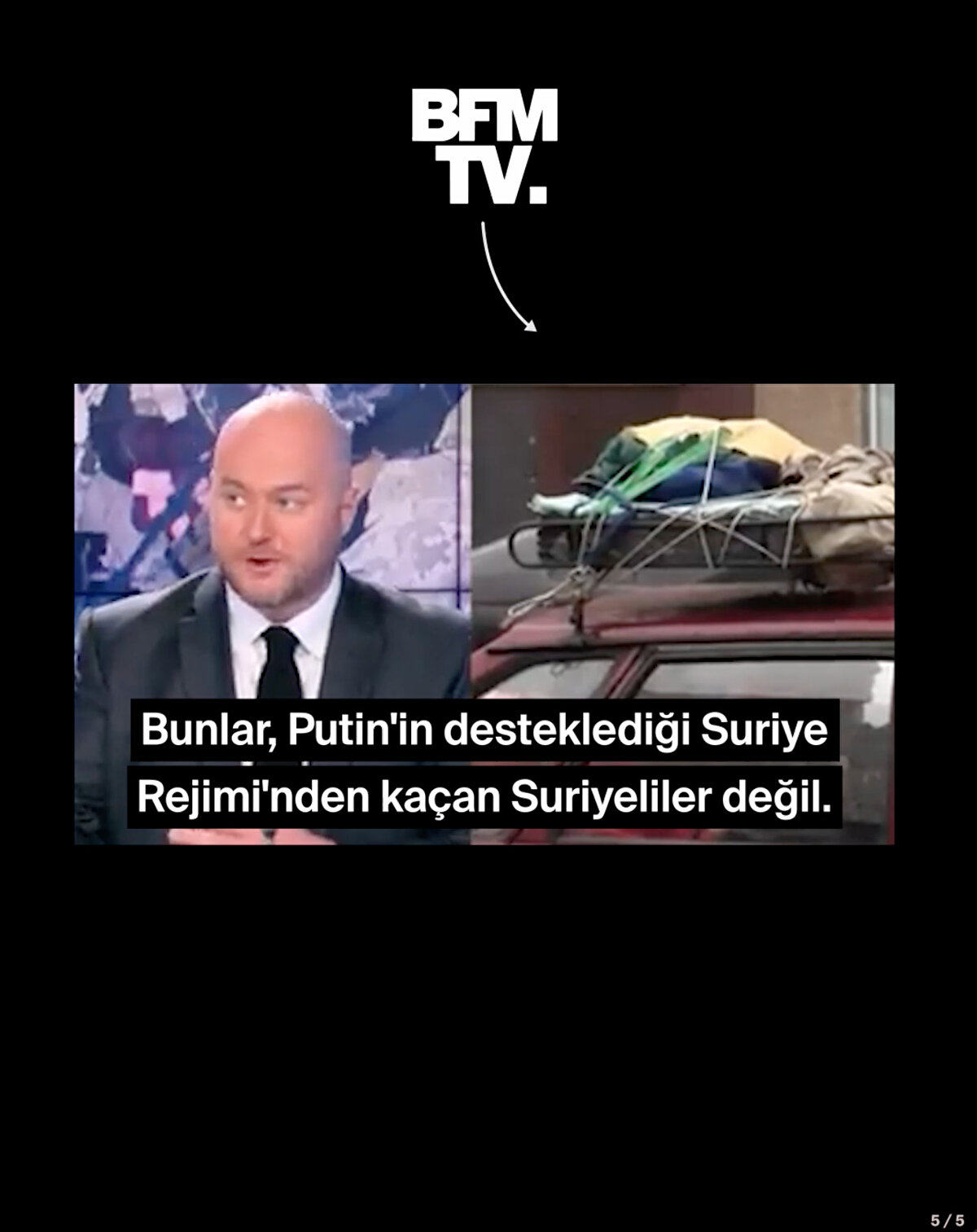 'Bunlar, Putin'in desteklediği Suriye Rejimi'nden kaçan Suriyeliler değil. Bunlar bizler gibi arabalara binen Avrupalılar.'