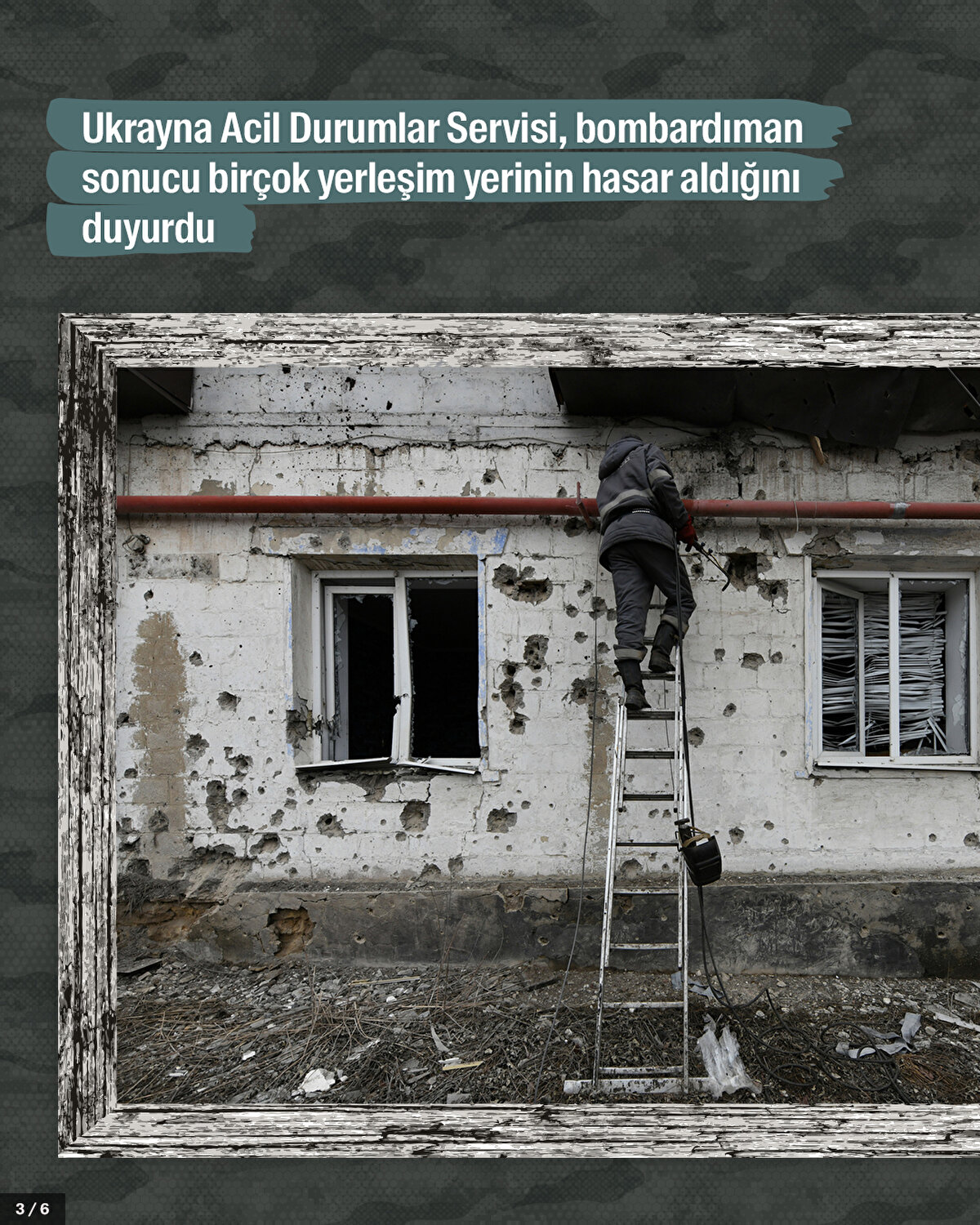 Ukrayna Acil Durumlar Servisi, bombardıman sonucu birçok yerleşim yerinin hasar aldığını duyurdu.<br>