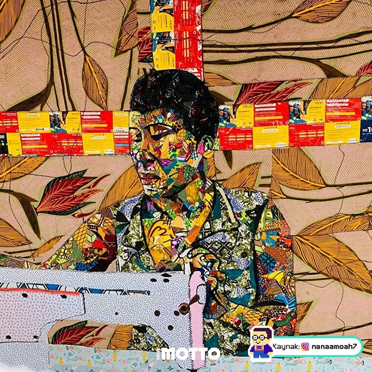 Tekstil malzemeleriyle yapılan tablo 