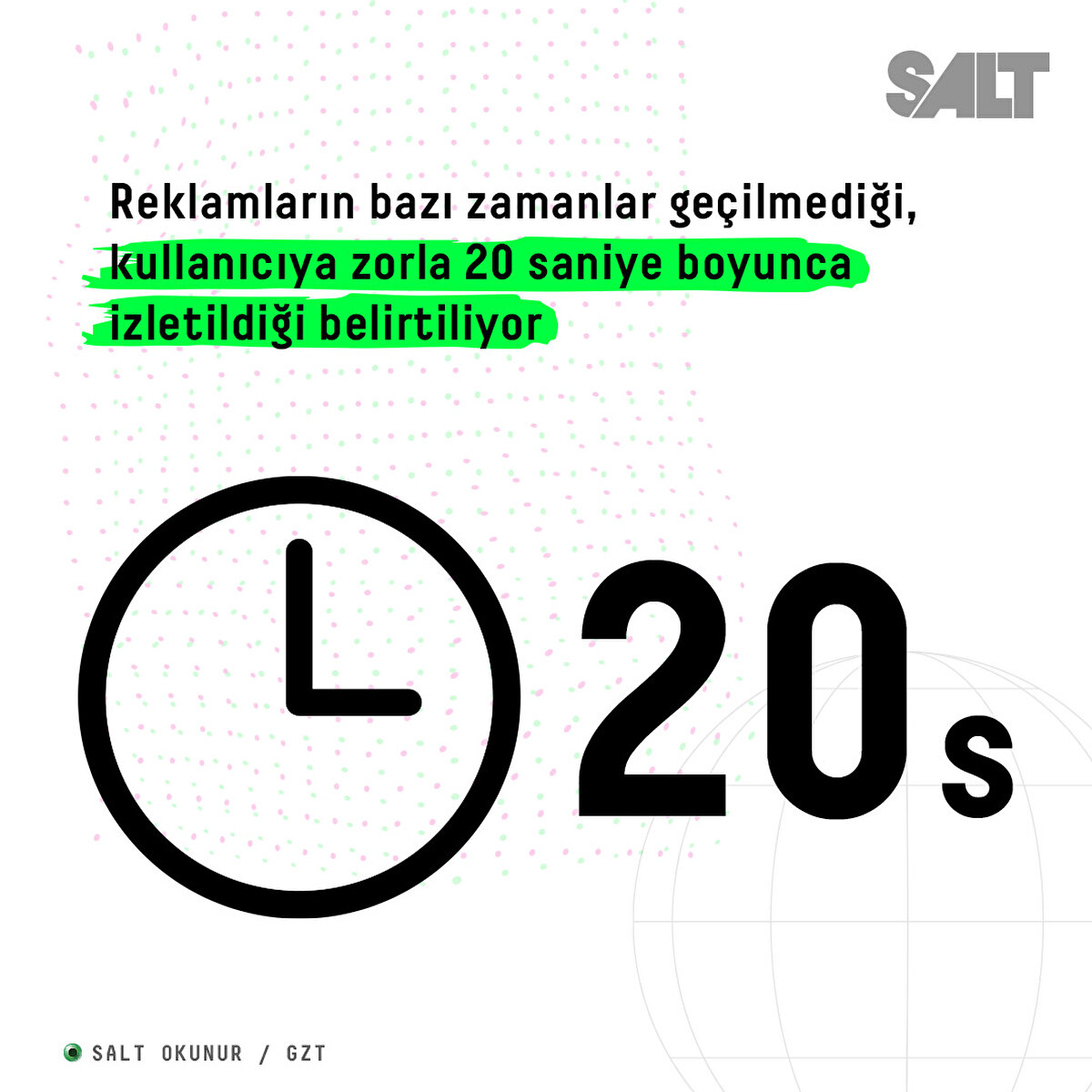 Reklamların bazı zamanlar geçilmediği, kullanıcıya zorla 20 saniye boyunca izletildiği belirtiliyor