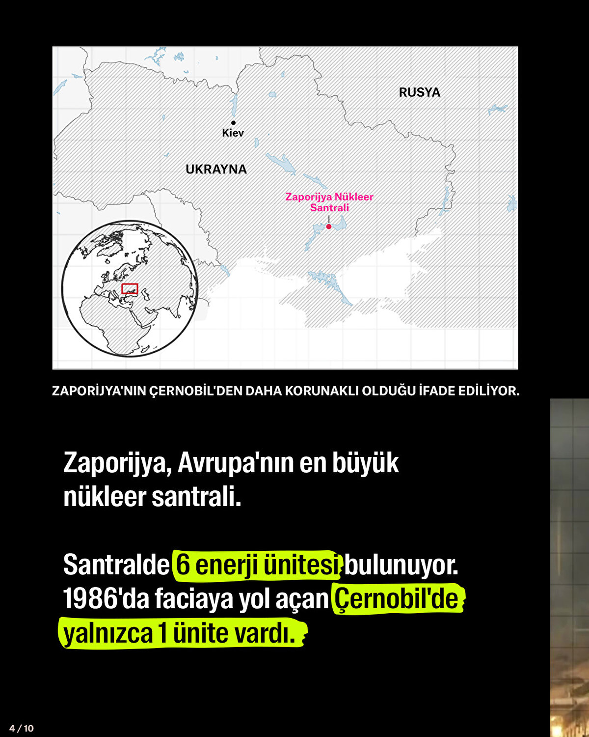 Zaporijya, Avrupa'nın en büyük nükleer santrali.