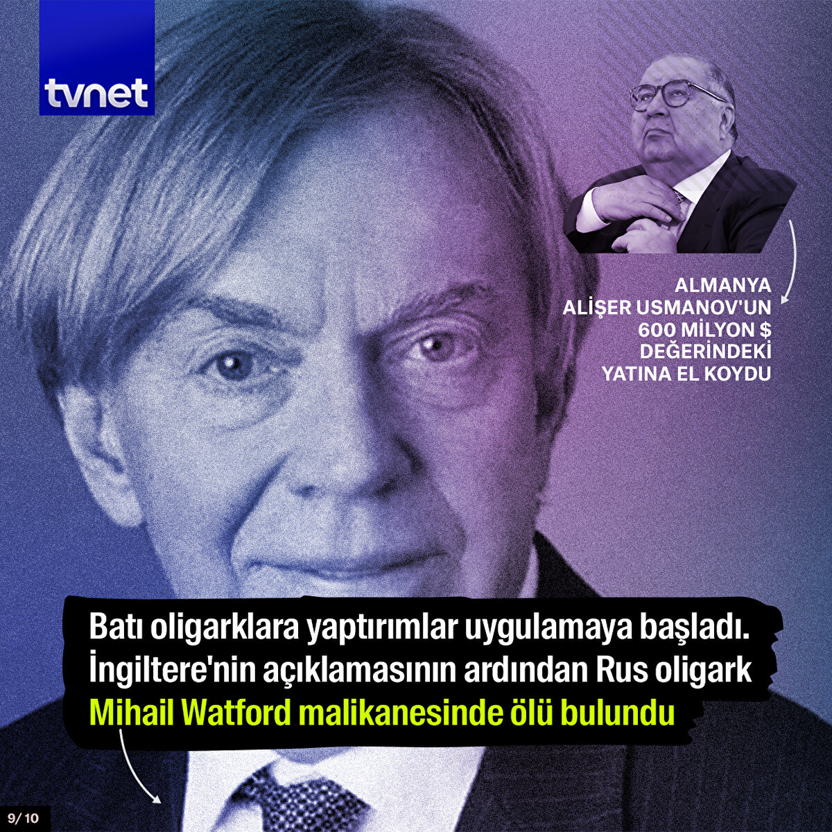 Batı oligarklara yaptırımlar uygulamaya başladı. İngiltere'nin açıklamasının arından Rus oligark Mihail Watford malikanesinde ölü bulundu