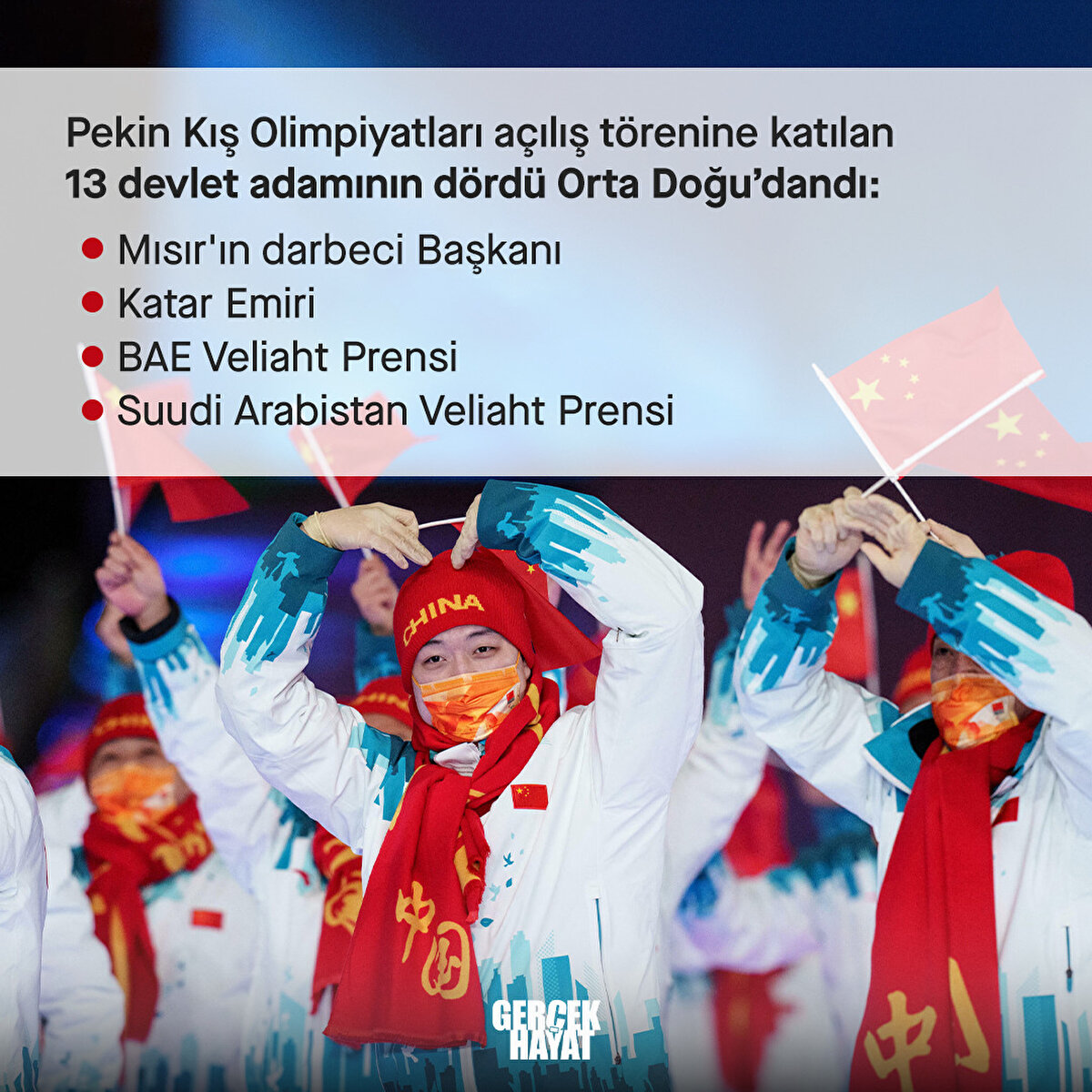 Pekin olimpiyatlarına d&#246;rt Orta Doğu lideri katıldı