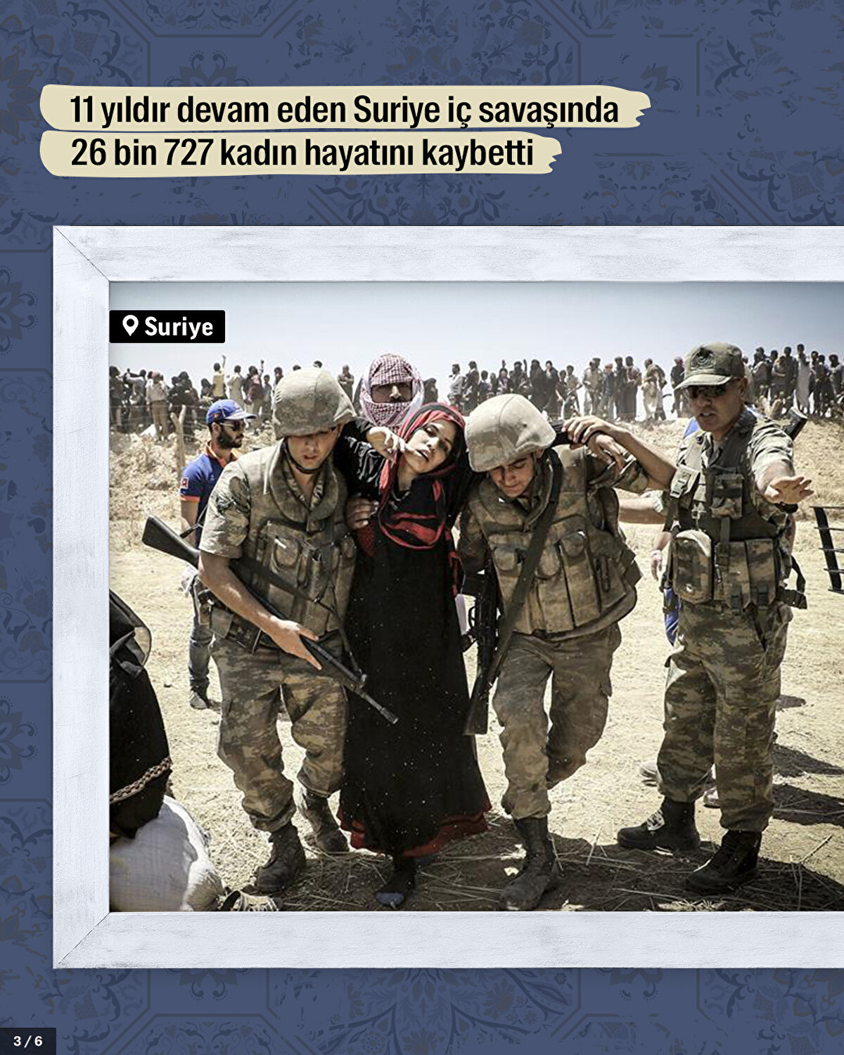 11 yıldır devam eden Suriye iç savaşında 26 bin 727 kadın hayatını kaybetti.