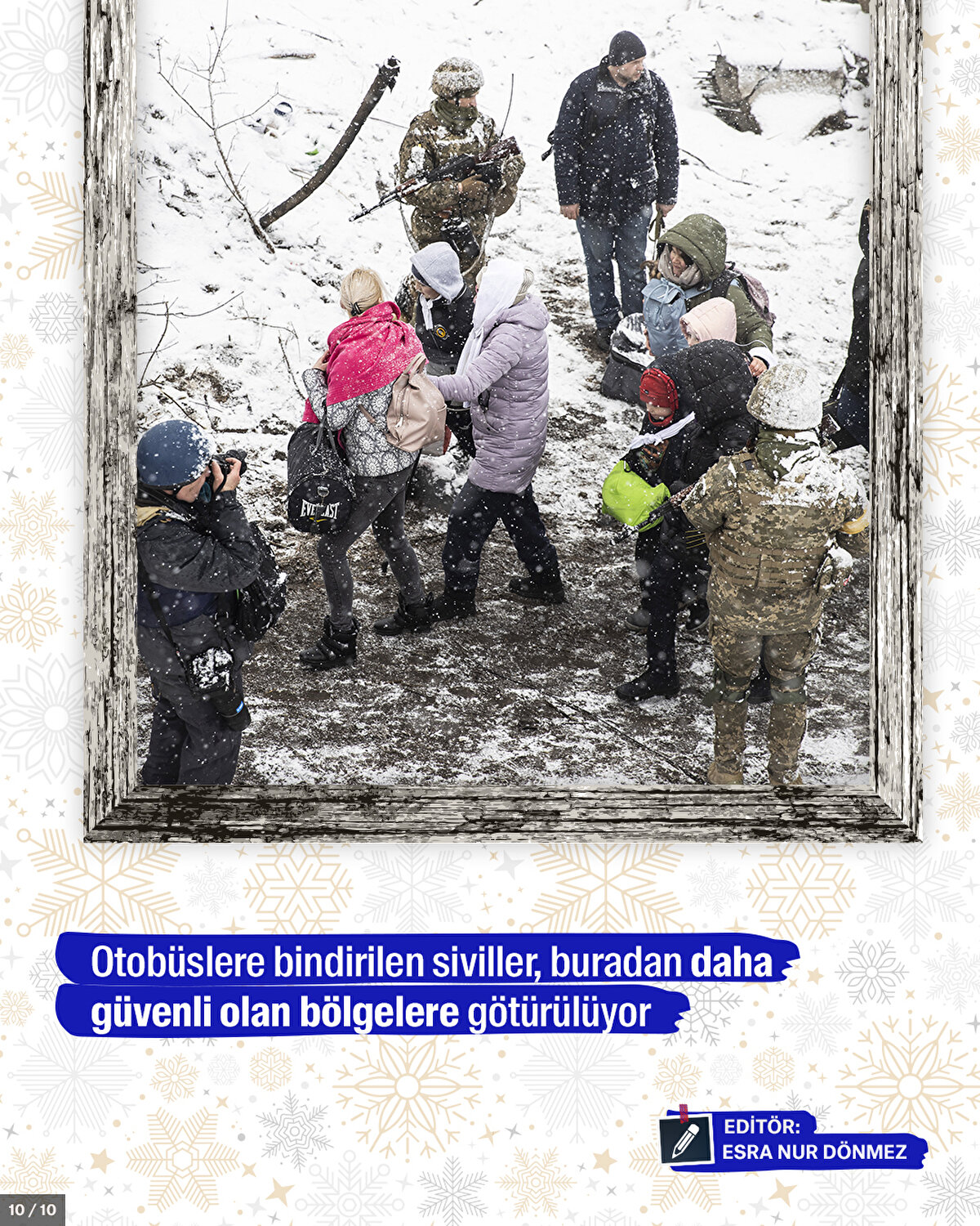 Otobüslere bindirilen siviller, buradan daha güvenli olan bölgelere götürülüyor.