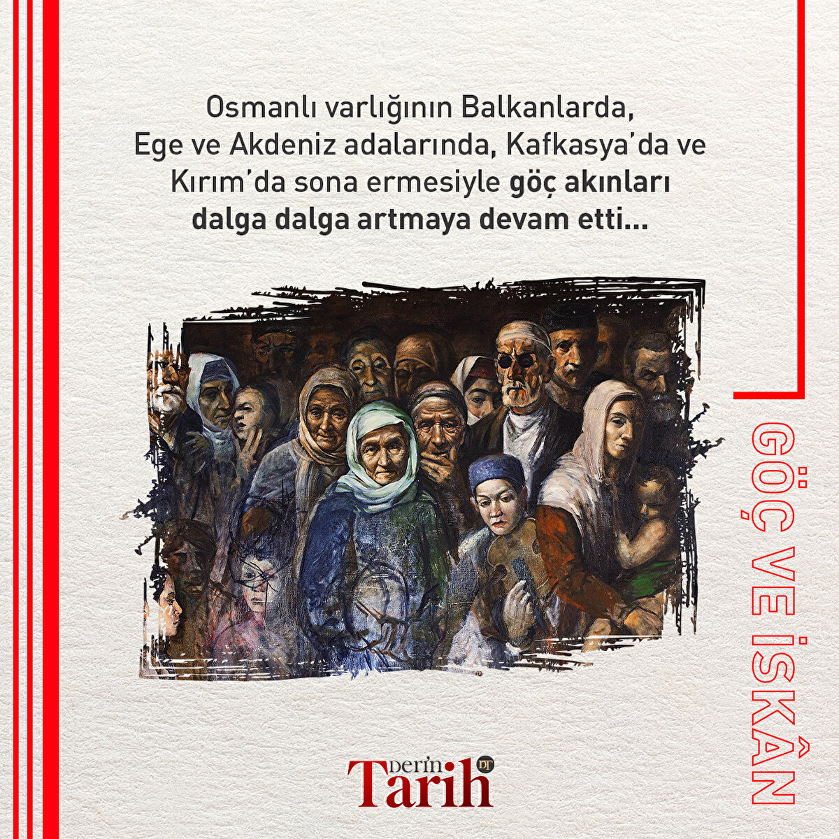 Osmanlı varlığının Balkanlar’da, Ege ve Akdeniz adalarında, Kafkasya’da ve Kırım’da sona ermesiyle göç akınları dalga dalga artmaya devam etti...