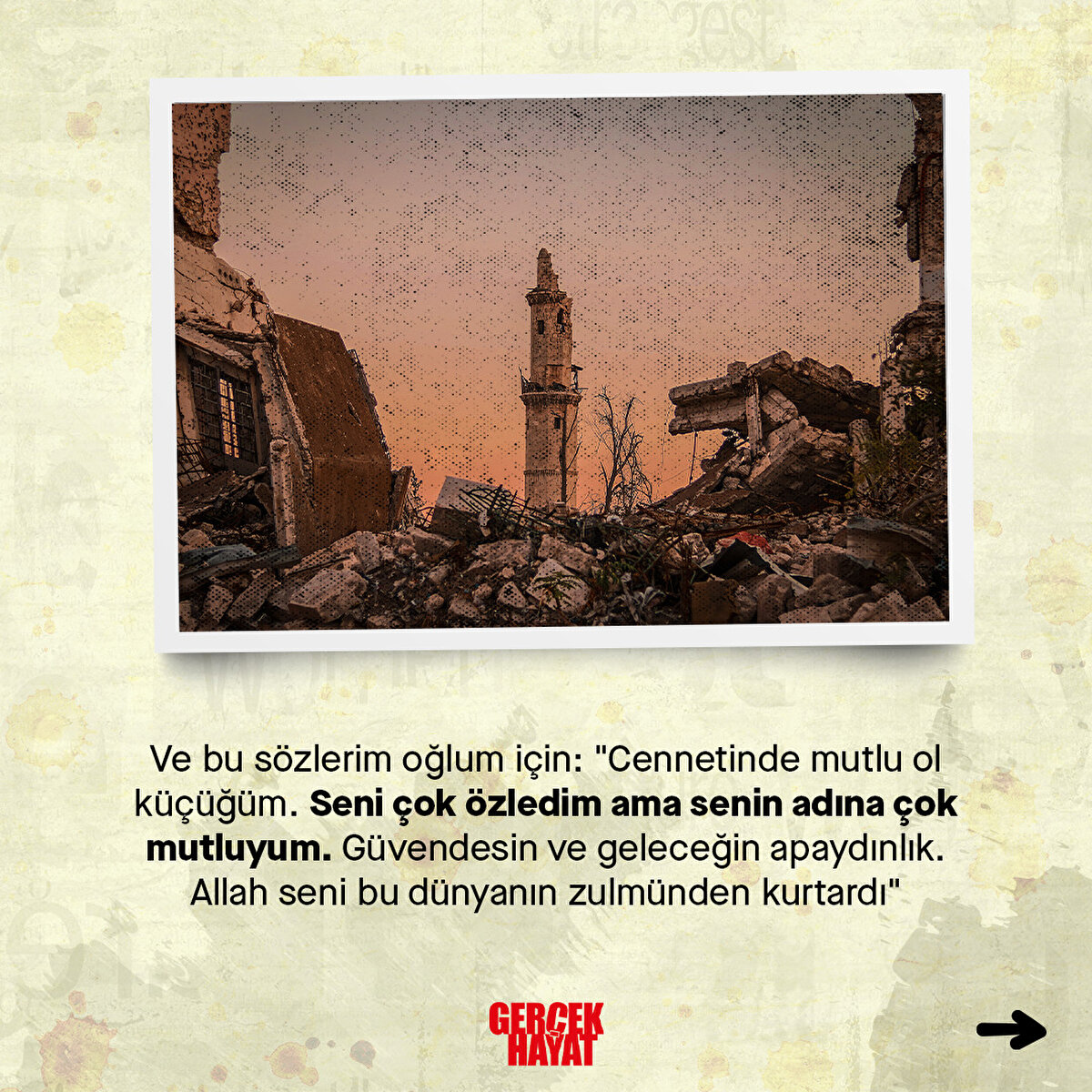 Cennetinde mutlu ol küçüğüm