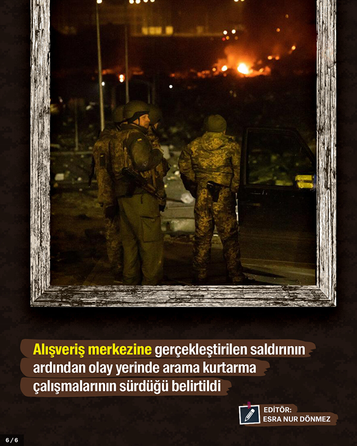 Alışveriş merkezine gerçekleştirilen saldırının ardından olay yerinde arama kurtarma çalışmalarının sürdüğü belirtildi.