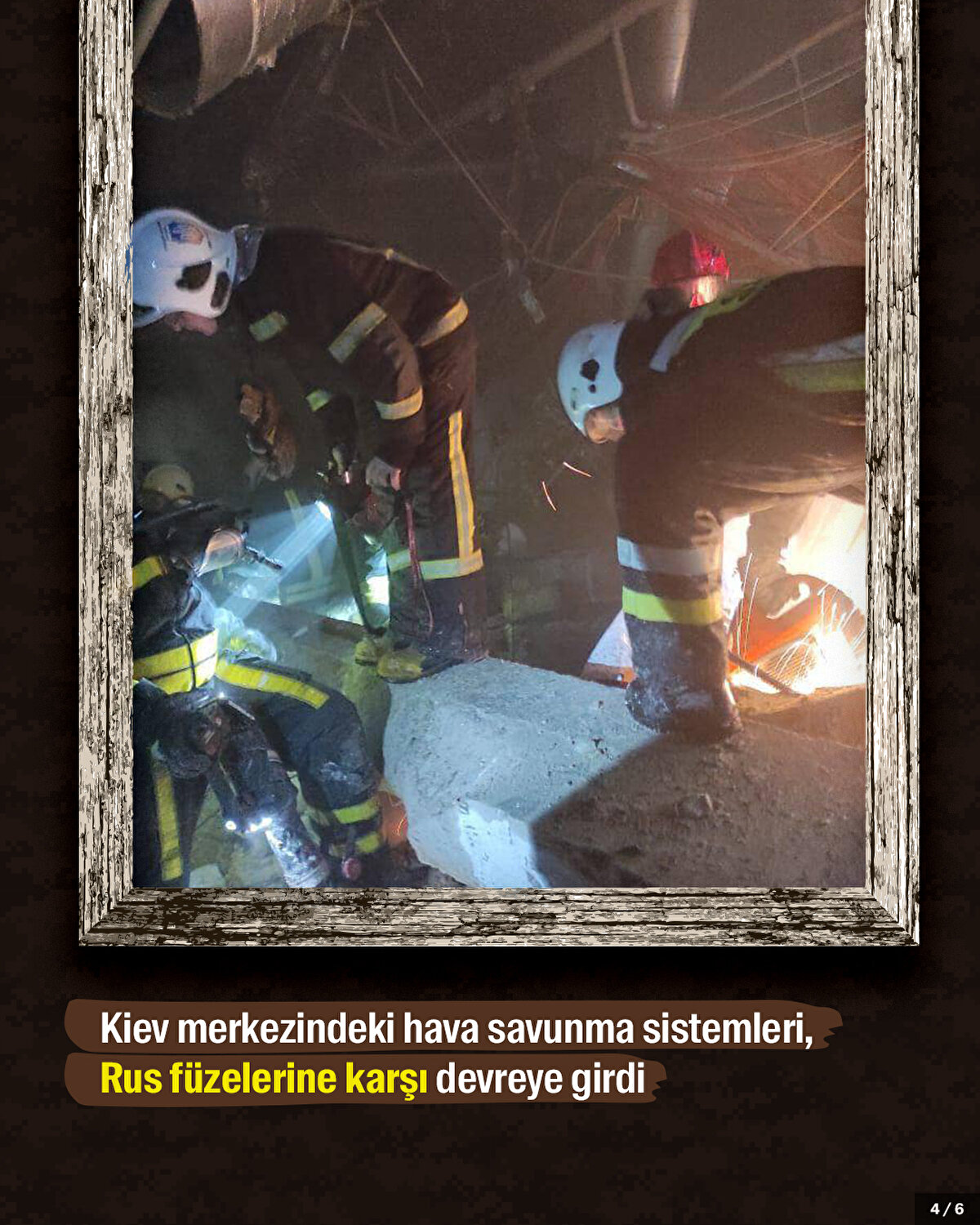 Kiev merkezindeki hava savunma sistemleri, Rus füzelerine karşı devreye girdi. 