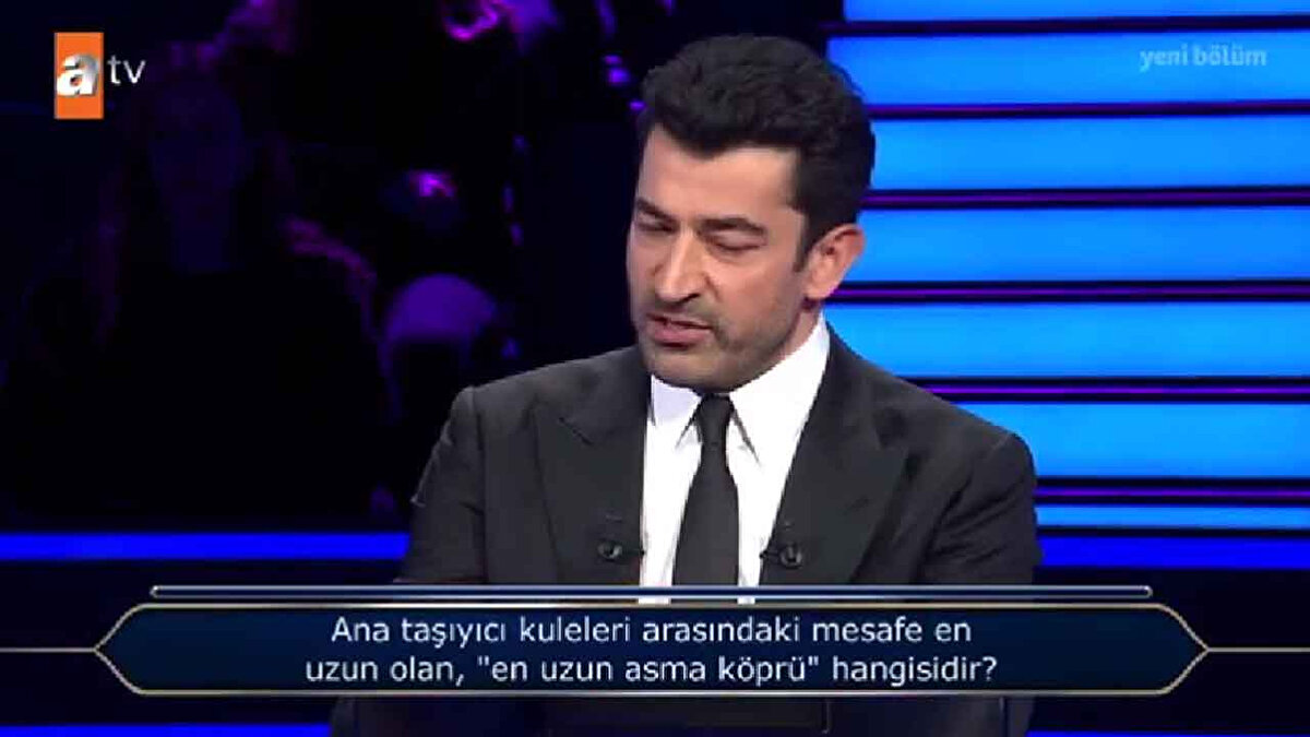Geçtiğimiz gün Cumhurbaşkanı Erdoğan tarafından açılışı gerçekleştirilen Türkiye ve dünyada büyük yankı uyandıran 1915 Çanakkale Köprüsü ile ilgili çıkan sorunun yöneltildiği yarışmacı Doğan Zorlu, sunucu Kenan imirzalıoğlu'nu da şaşırttı.