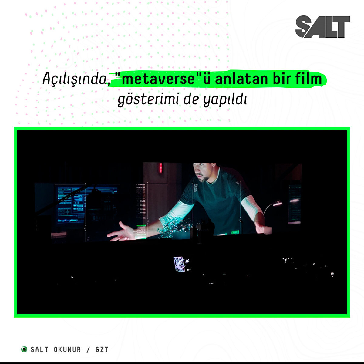 Açılışında, "metaverse"ü anlatan bir film gösterimi de yapıldı