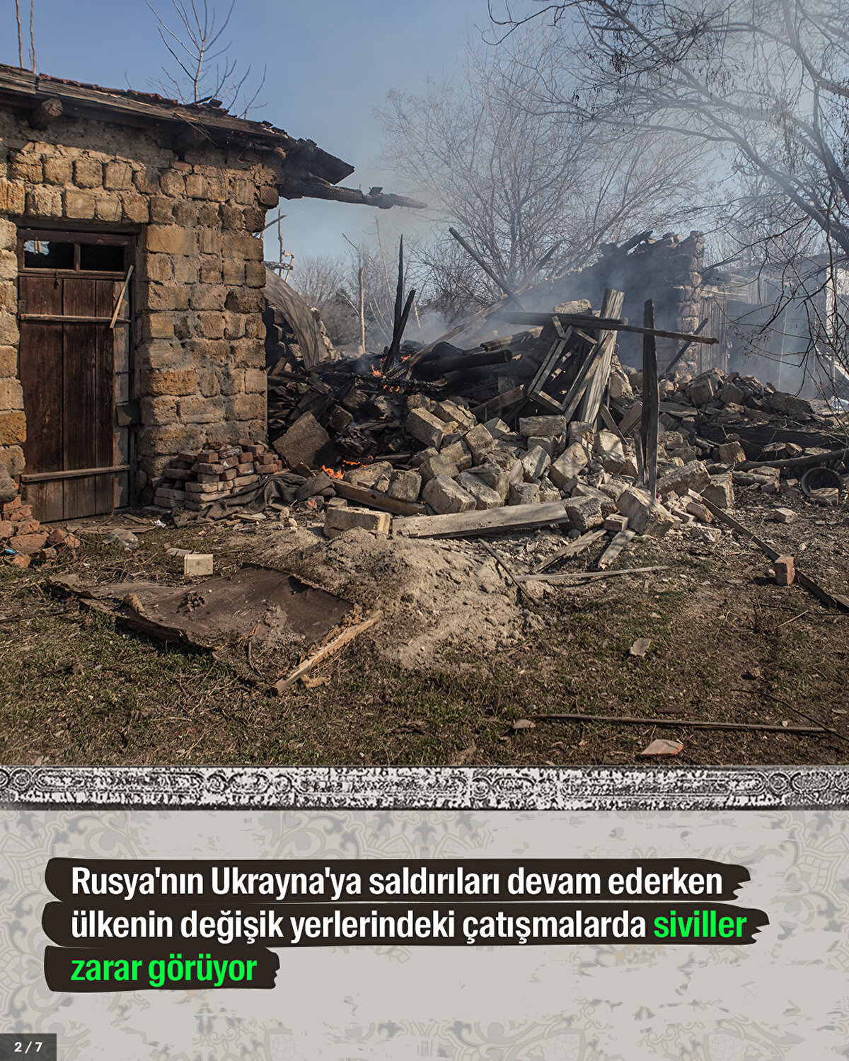 Rusya'nın Ukrayna'ya saldırıları devam ederken ülkenin değişik yerlerindeki çatışmalarda siviller zarar görüyor.