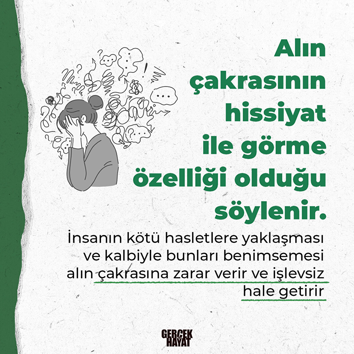 Alın çakrası hissiyatla görür