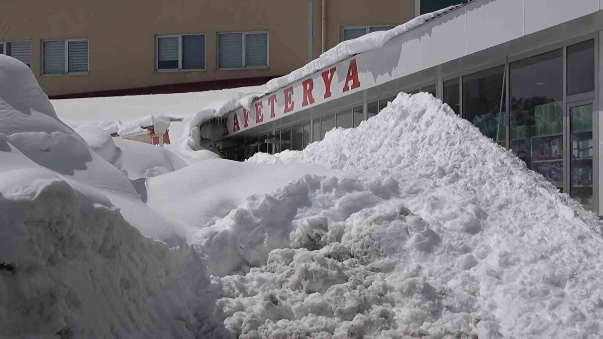 Bölgede bulunan 400 yataklı Tatvan Devlet Hastanesi de yoğun kar yağışından nasibini aldı. Yer yer 10-15 metreyi bulan karda hastane binasının ilk iki katı adeta kara gömüldü.<br><br>