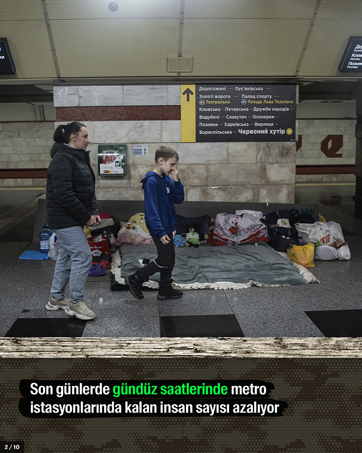  Son günlerde gündüz saatlerinde metro istasyonlarında kalan insan sayısı azalıyor