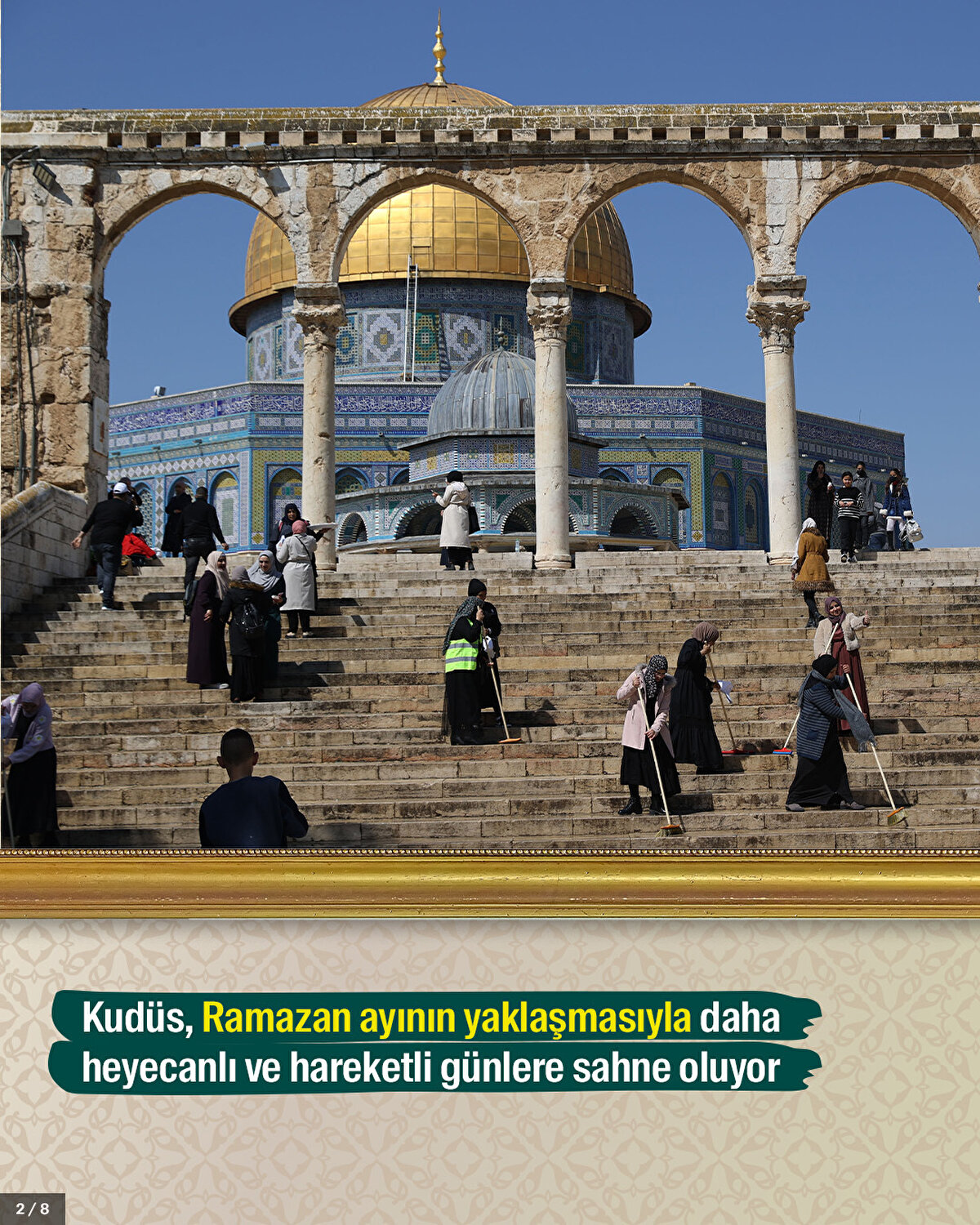 Kudüs, Ramazan ayının yaklaşmasıyla daha heyecanlı ve hareketli günlere sahne oluyor.