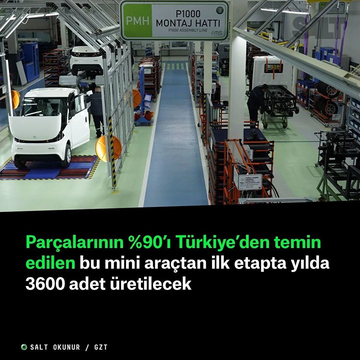Parçalarının %90’ı Türkiye’den temin edilen bu mini araçtan ilk etapta yılda 3600 adet üretilecek