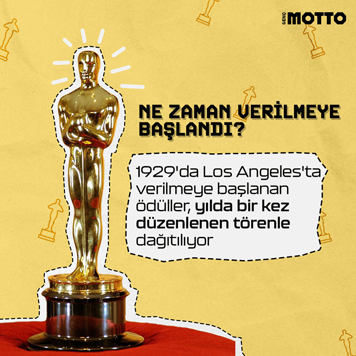 1929'da Los Angeles'ta verilmeye başlanan ödüller, yılda bir kez düzenlenen törenle dağıtılıyor 