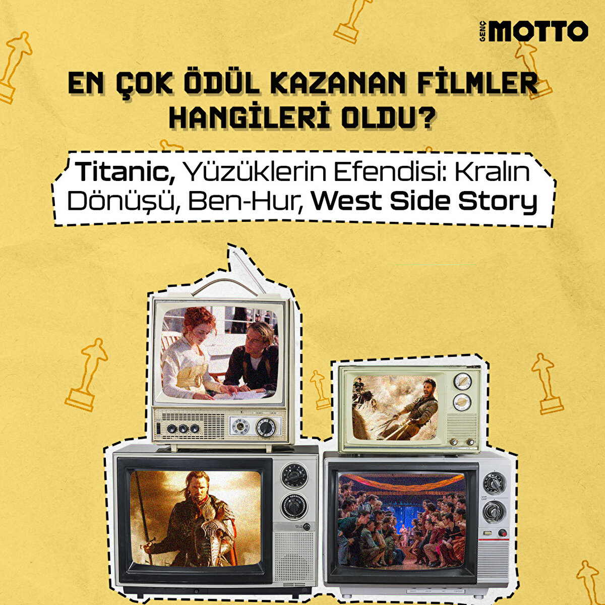 Titanic, Yüzüklerin Efendisi: Kralın Dönüşü, Ben-Hur, West Side Story