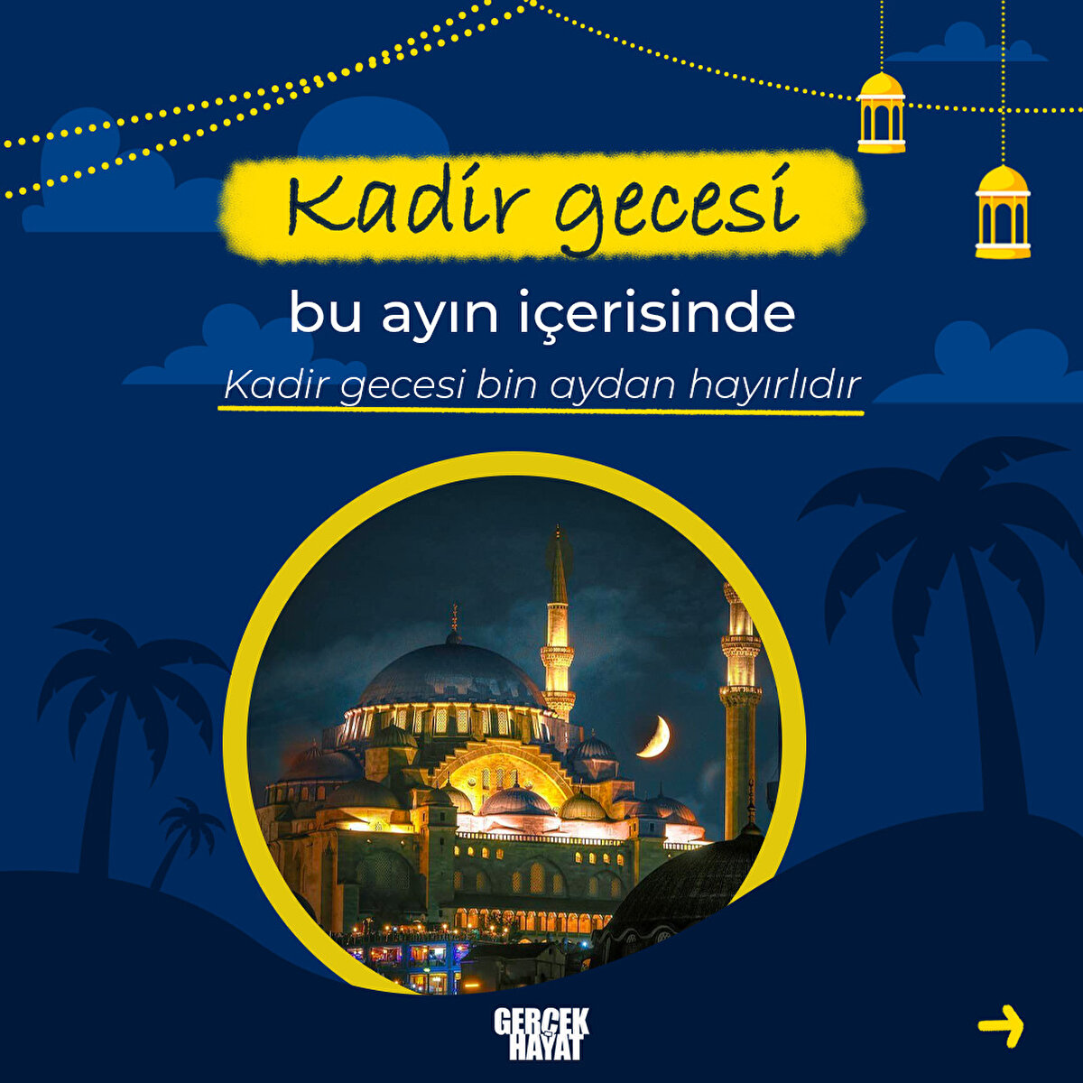 Kadir gecesi bin aydan hayırlıdır