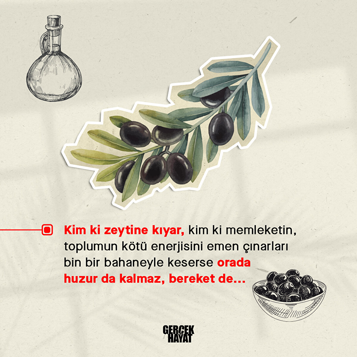 Huzur da kalmaz, bereket de...