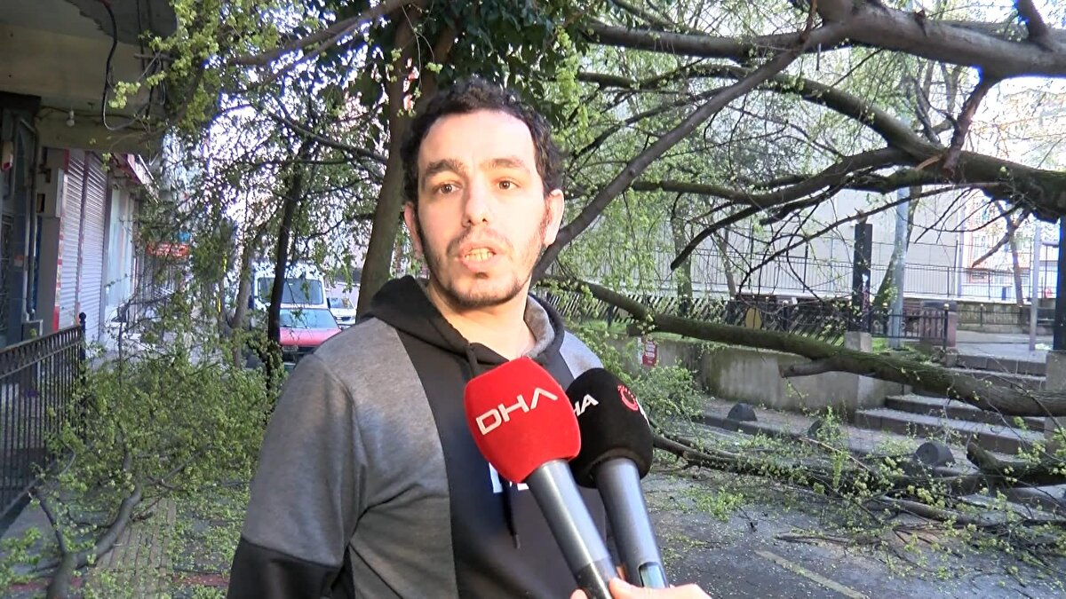 "40 SENELİK AĞAÇ OLABİLİR"<br><br>Ağacın devrilmesi sonucu otomobili zarar gören Ümit Gündoğdu, “Babamla benim aracımın üzerine geldi. Ön cam patlamış önemli bir şey yok. Dediğim gibi Allah'tan gece yarısı oldu. Gündüz olsa burada kaç tane insan olacaktı. Çocuklar olacaktı. Daha kötü şeyler olacaktı. Allah'a şükür gece yarısı devrildi. Yaklaşık 20 yıldır buradayım, 40 senelik ağaçlar olabilir. Büyük ağaçlar, rüzgar yok. Kendiliğinden devrilmiş. Diğer ağaçlar da yan yatmış. Yarın bir gün onlarında devrilme ihtimali çok yüksek" dedi.