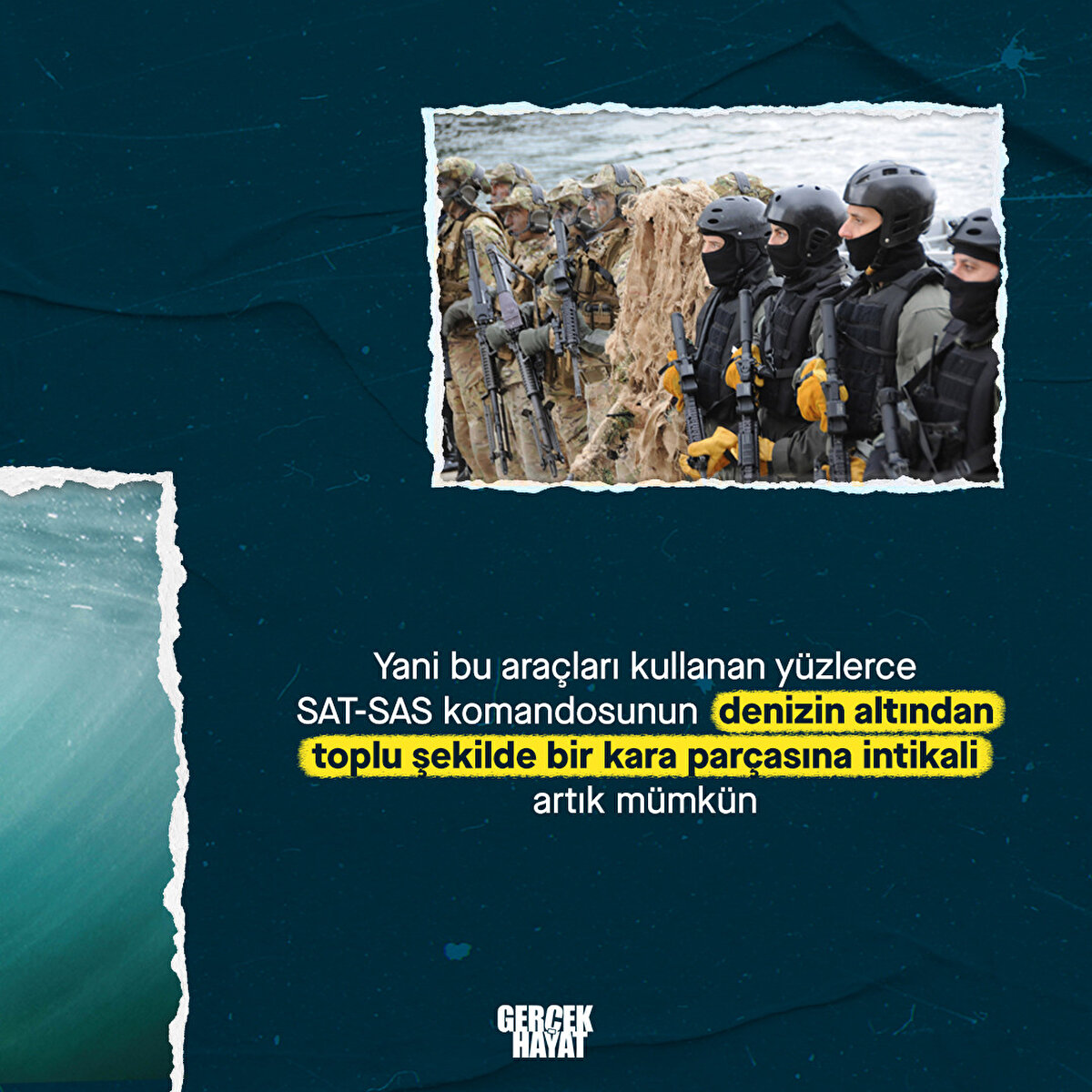 Denizin altından toplu şekilde bir kara parçasına intikali artık mümkün