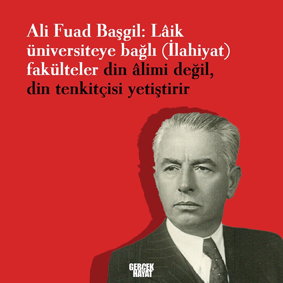 Fak&#252;lteler din &#226;limi değil, din tenkit&#231;isi yetiştirir