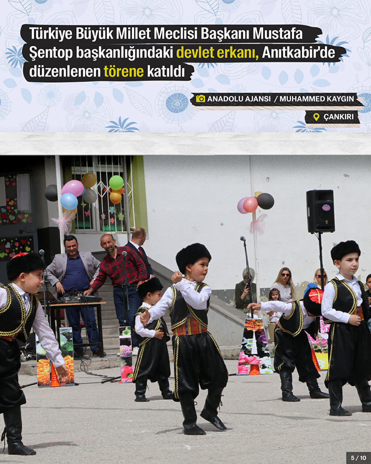 Türkiye Büyük Millet Meclisi Başkanı Mustafa Şentop başkanlığındaki devlet erkanı, Anıtkabir'de düzenlenen törene katıldı