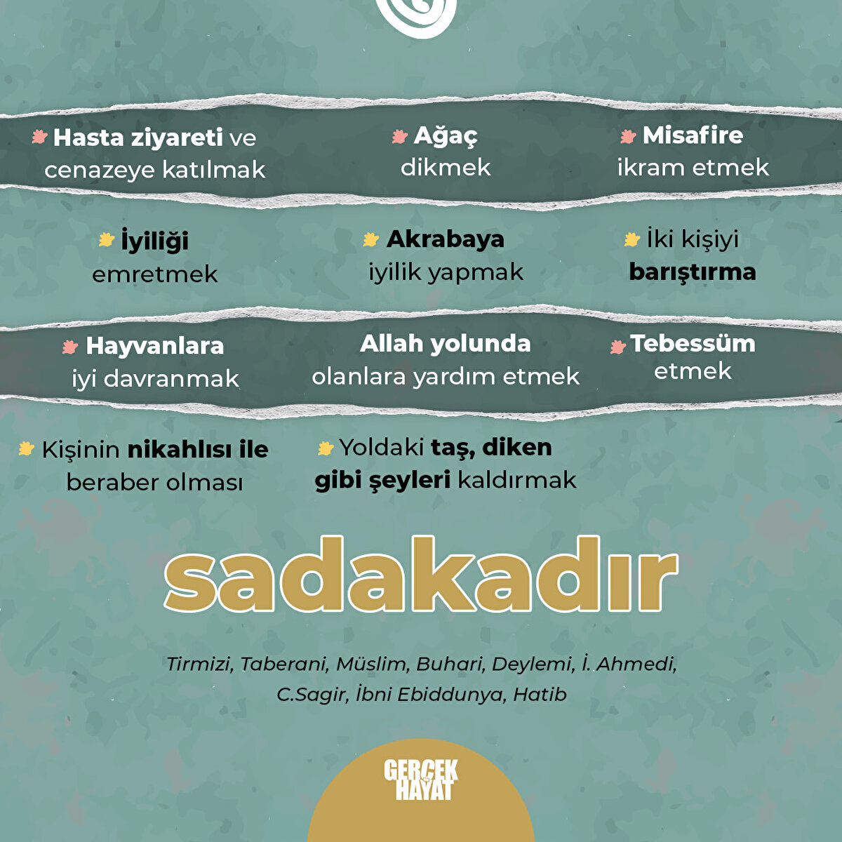 Tebessüm etmek sadakadır