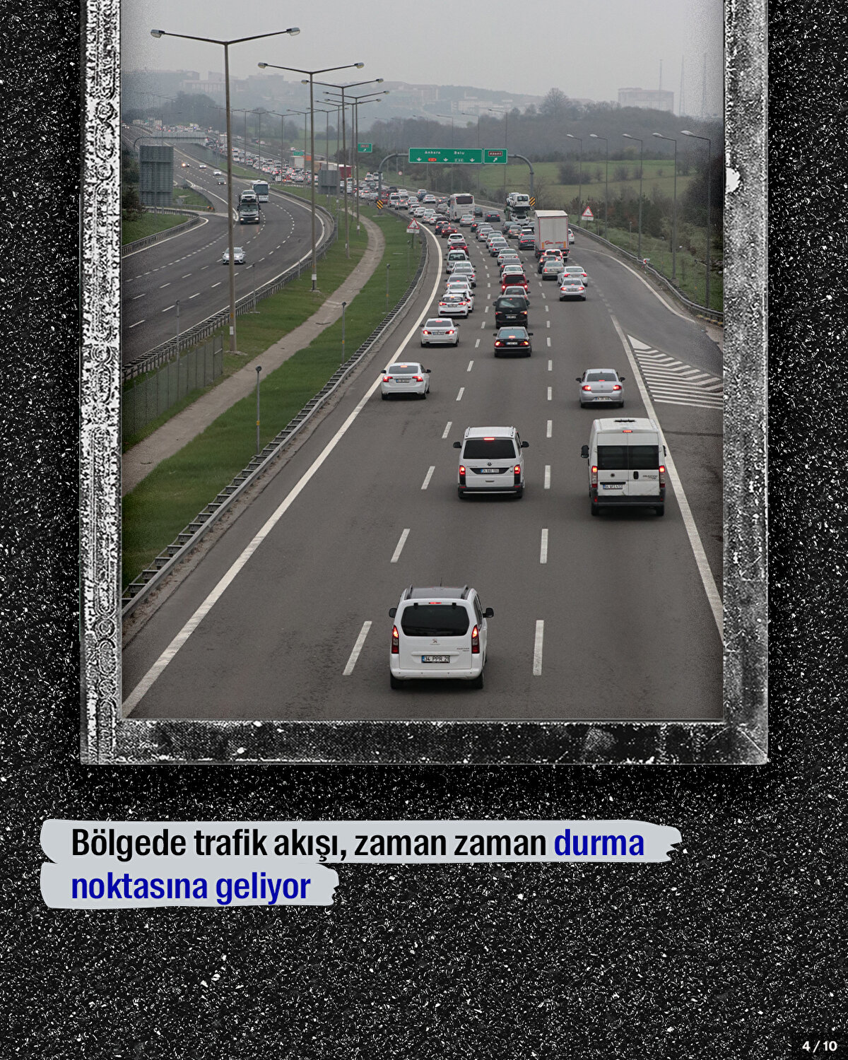 Bölgede trafik akışı, zaman zaman durma noktasına geliyor