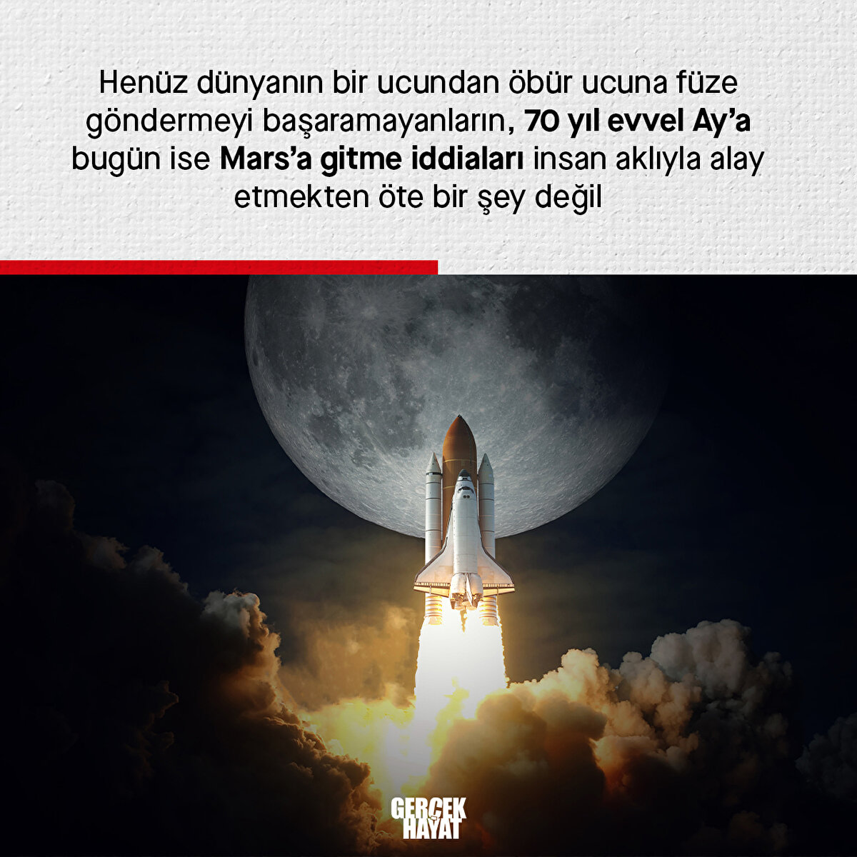 Mars’a gitme iddiaları insan aklıyla alay etmekten &#246;te bir şey değil