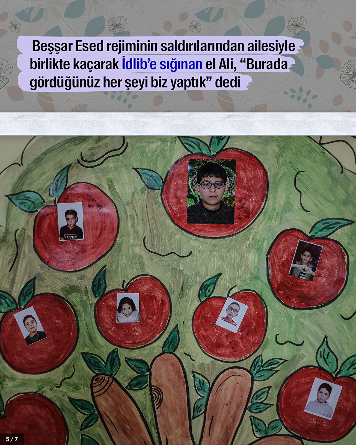 Beşşar Esed rejiminin saldırılarından ailesiyle birlikte kaçarak İdlib’e sığınan el Ali, “Burada gördüğünüz her şeyi biz yaptık” dedi.