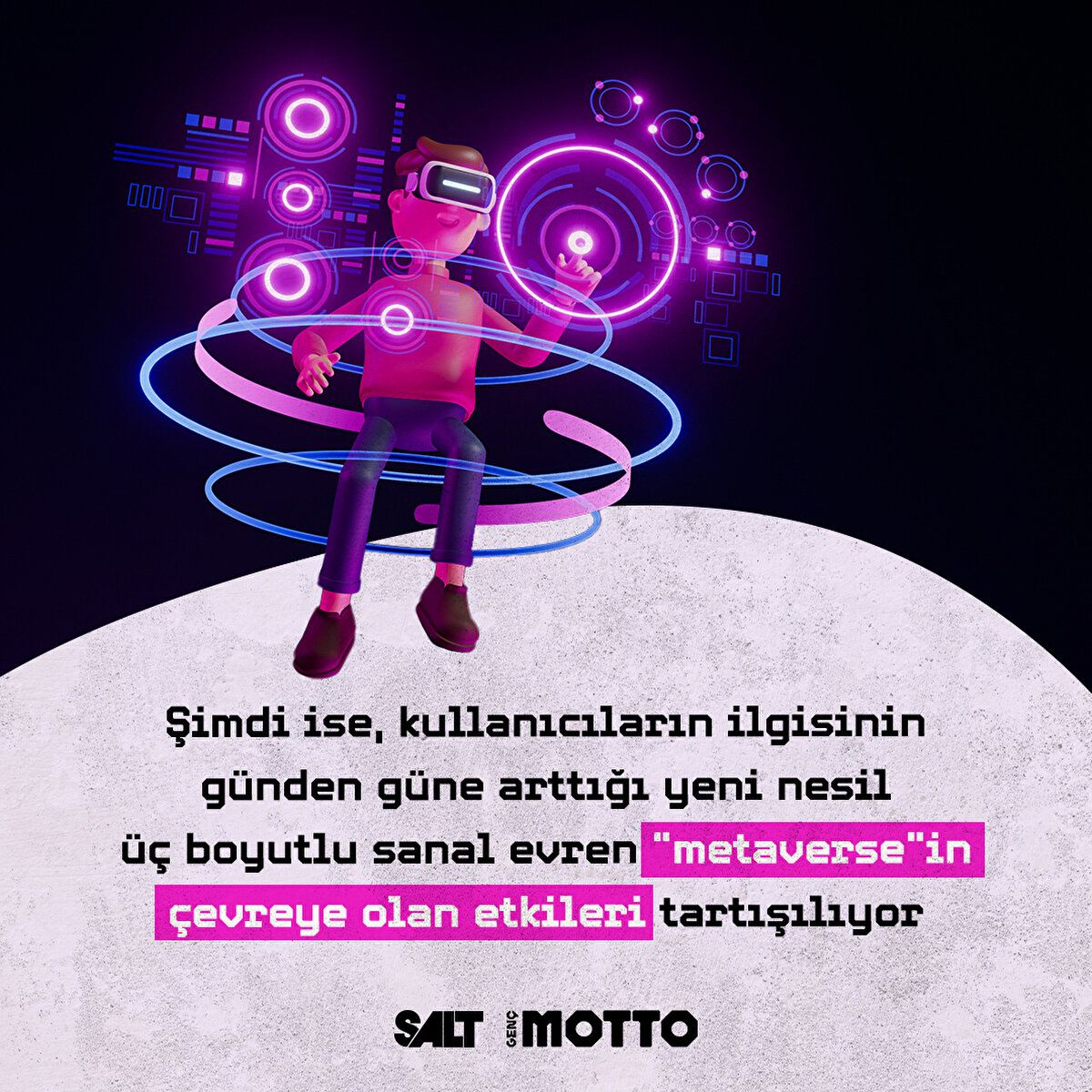  Şimdi ise, kullanıcıların ilgisinin günden güne arttığı yeni nesil üç boyutlu sanal evren “metaverse”in çevreye olan etkileri tartışılıyor