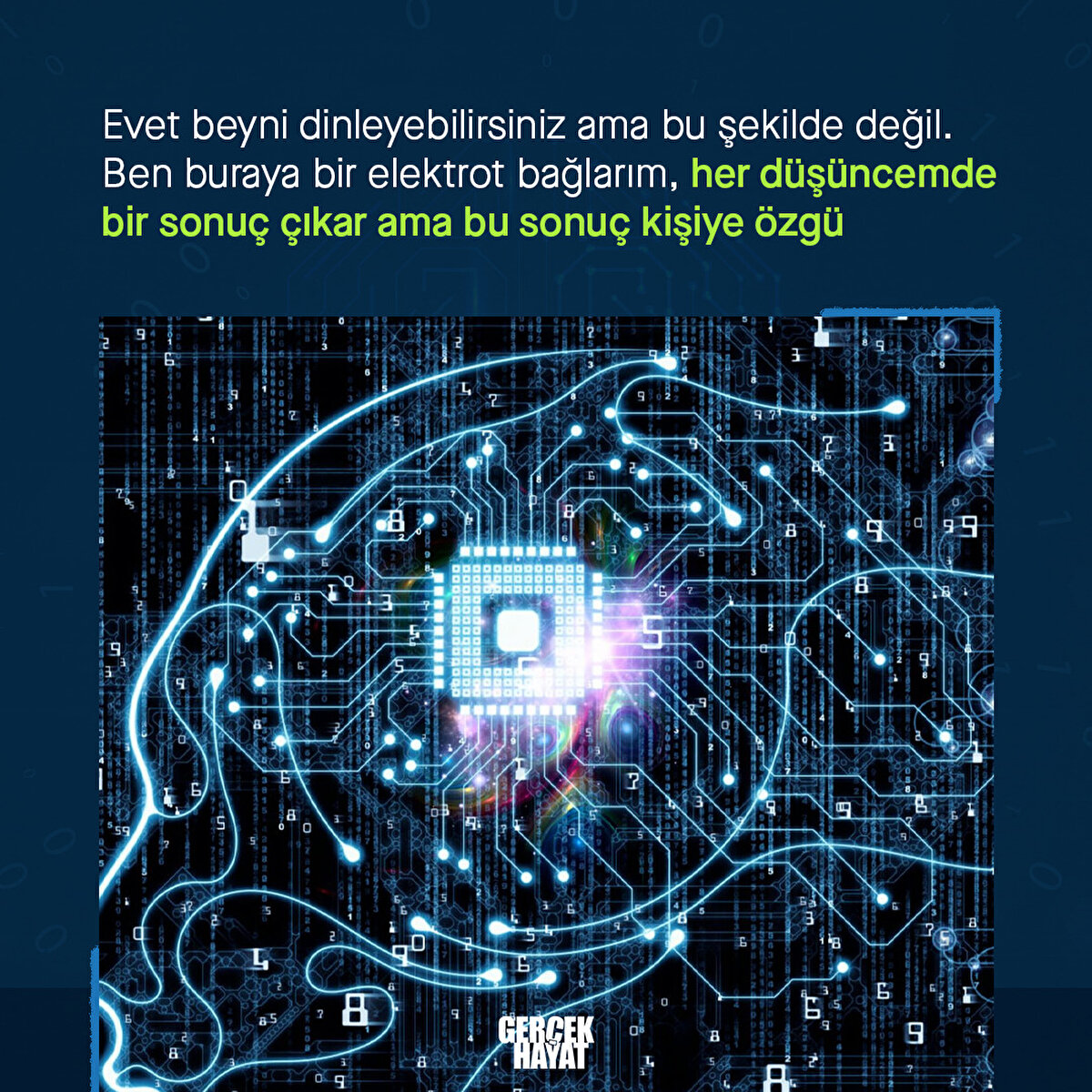 Her d&#252;ş&#252;ncemde bir sonu&#231; &#231;ıkar ama bu sonu&#231; kişiye &#246;zg&#252;