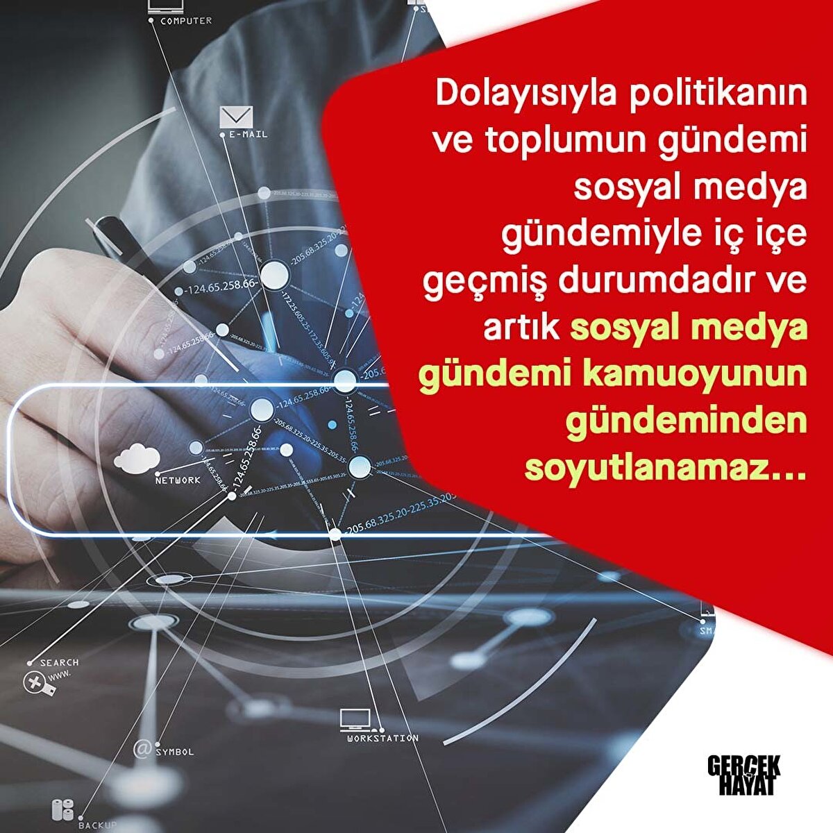 Sosyal medya gündemi kamuoyunun gündeminden soyutlanamaz...