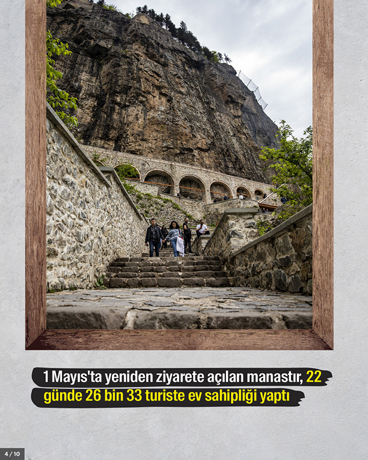 Restorasyonun tamamlanmasının ardından 1 Mayıs'ta yeniden ziyarete açılan manastır, 22 günde 26 bin 33 turiste ev sahipliği yaptı