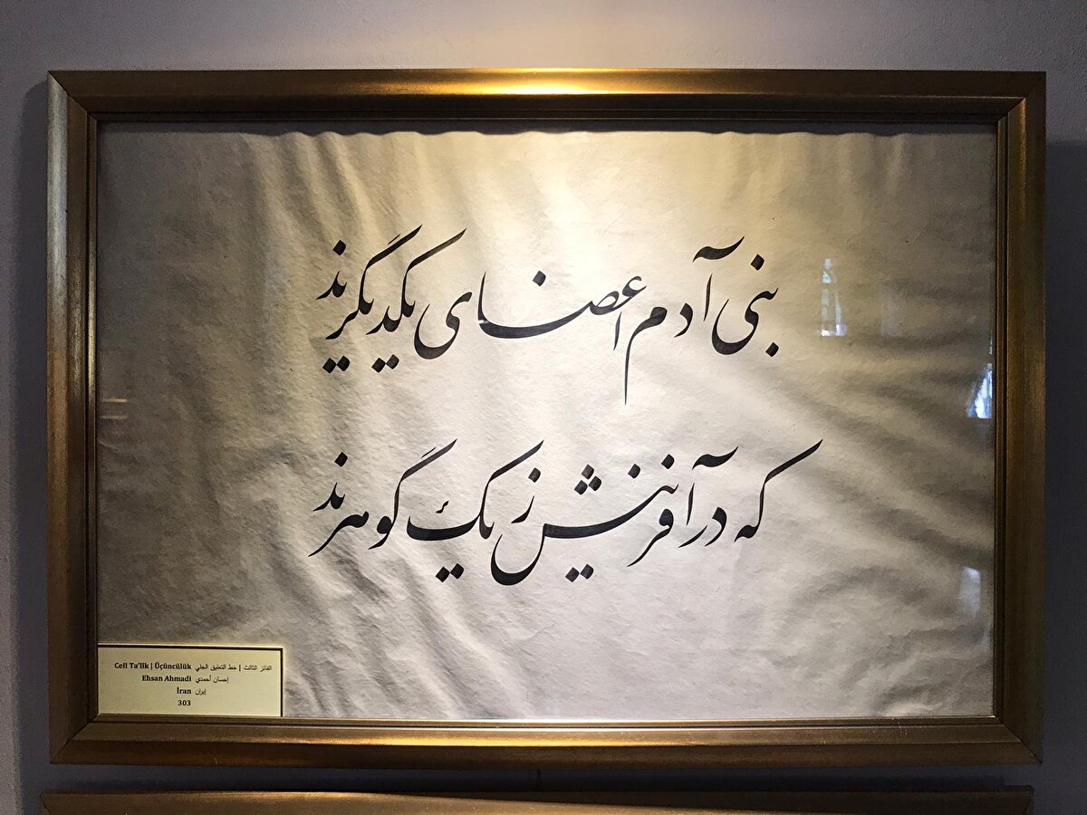 Ehsan Ahmadi, İran. Celi Ta’lik, üçüncülük.