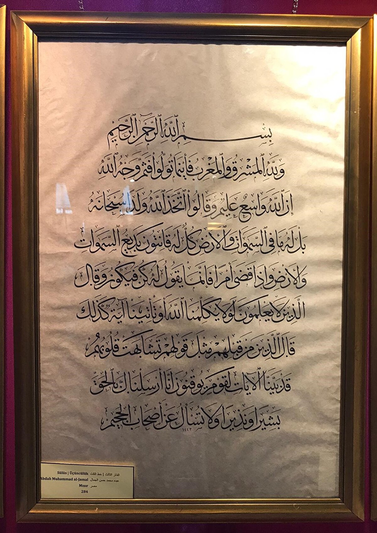 Abdah Muhammad al-Jamal, Mısır. Sülüs, üçüncülük.